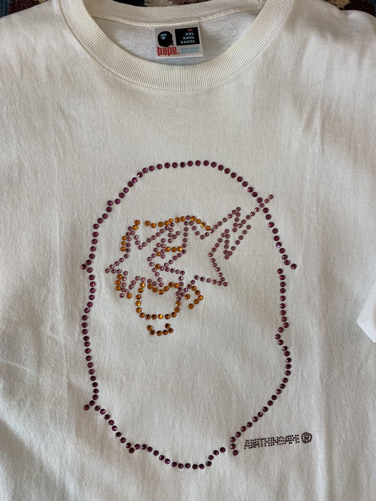 image of Bape x Swarovski Early 2000’S Babe X Swarovski in White, Men's (Size XL)