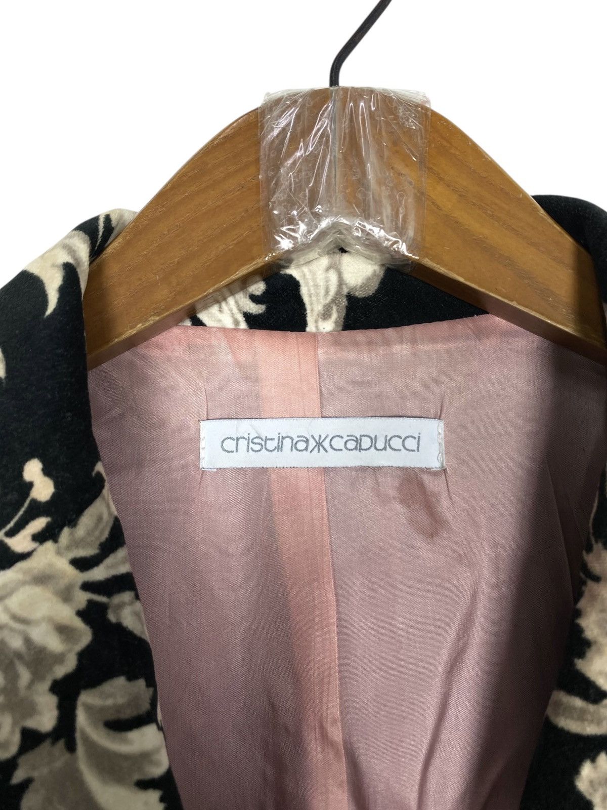 Other Rare‼️ Vintage Cristina Capucci Flower Velvet Coat Made Italy Size M / US 6-8 / IT 42-44 - 6 Thumbnail