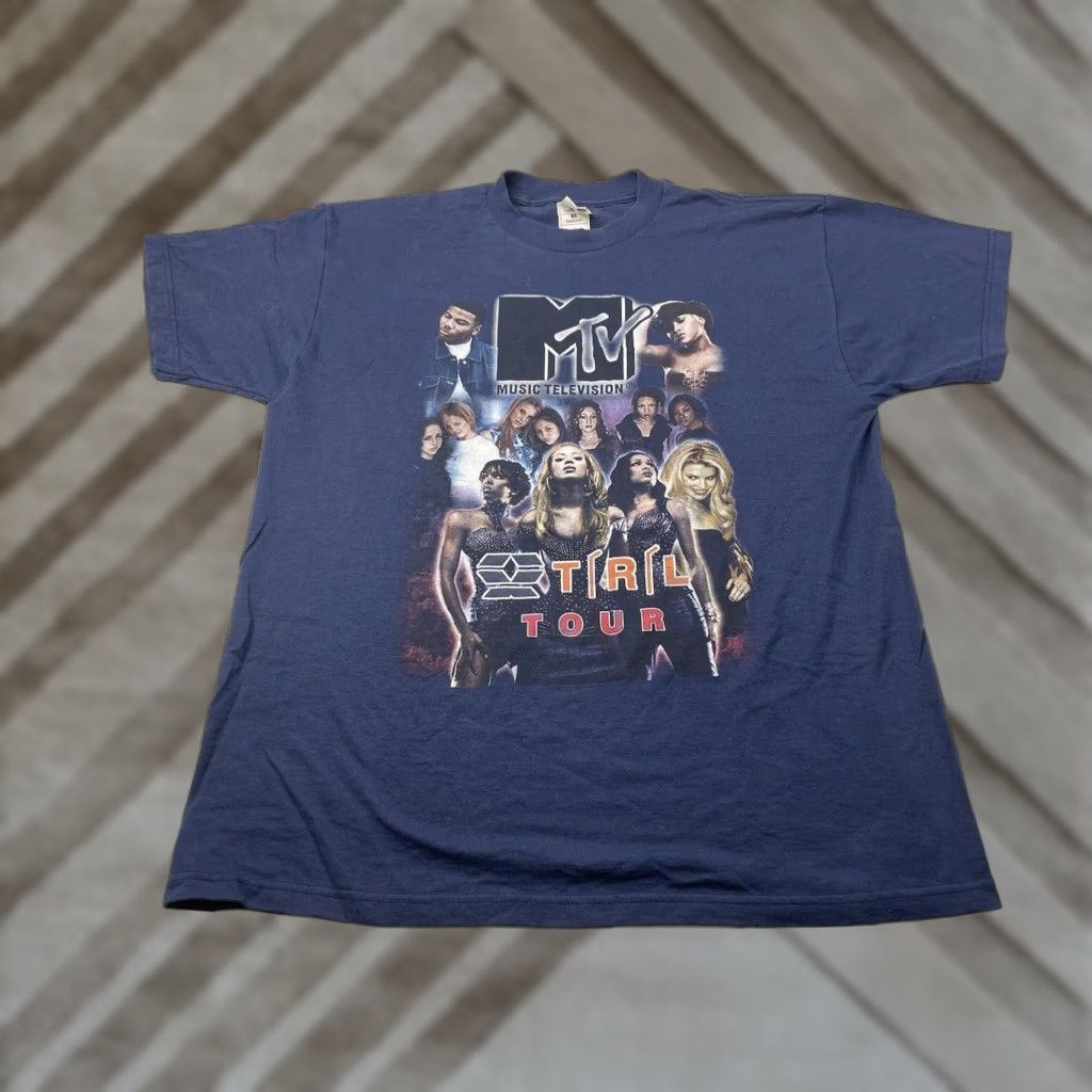 Fruit Of The Loom VINTAGE MTV TRL Tour Destiny’s Child Nelly T-Shirt Fruit of the Loom XL Men Blue 90s Hip Hop Music Short Sleeve Timeframe? Size US XL / EU 56 / 4 - 1 Thumbnail
