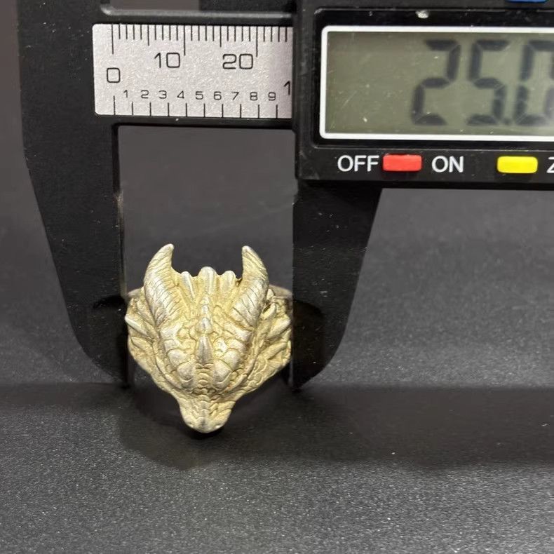 VIBE Chrome Dragon Silver Ring Vintage Rings🔥🔥🔥 Size ONE SIZE - 3 Thumbnail