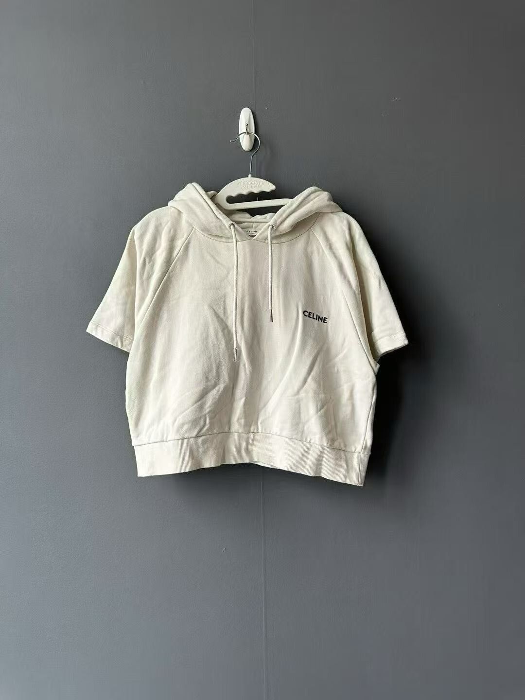 Celine Celine Short-Sleeve Hoodie Size S / US 4 / IT 40 - 1 Thumbnail
