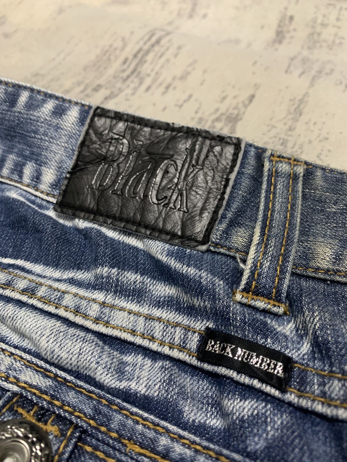 japan back number smoke wash denim y2k style
