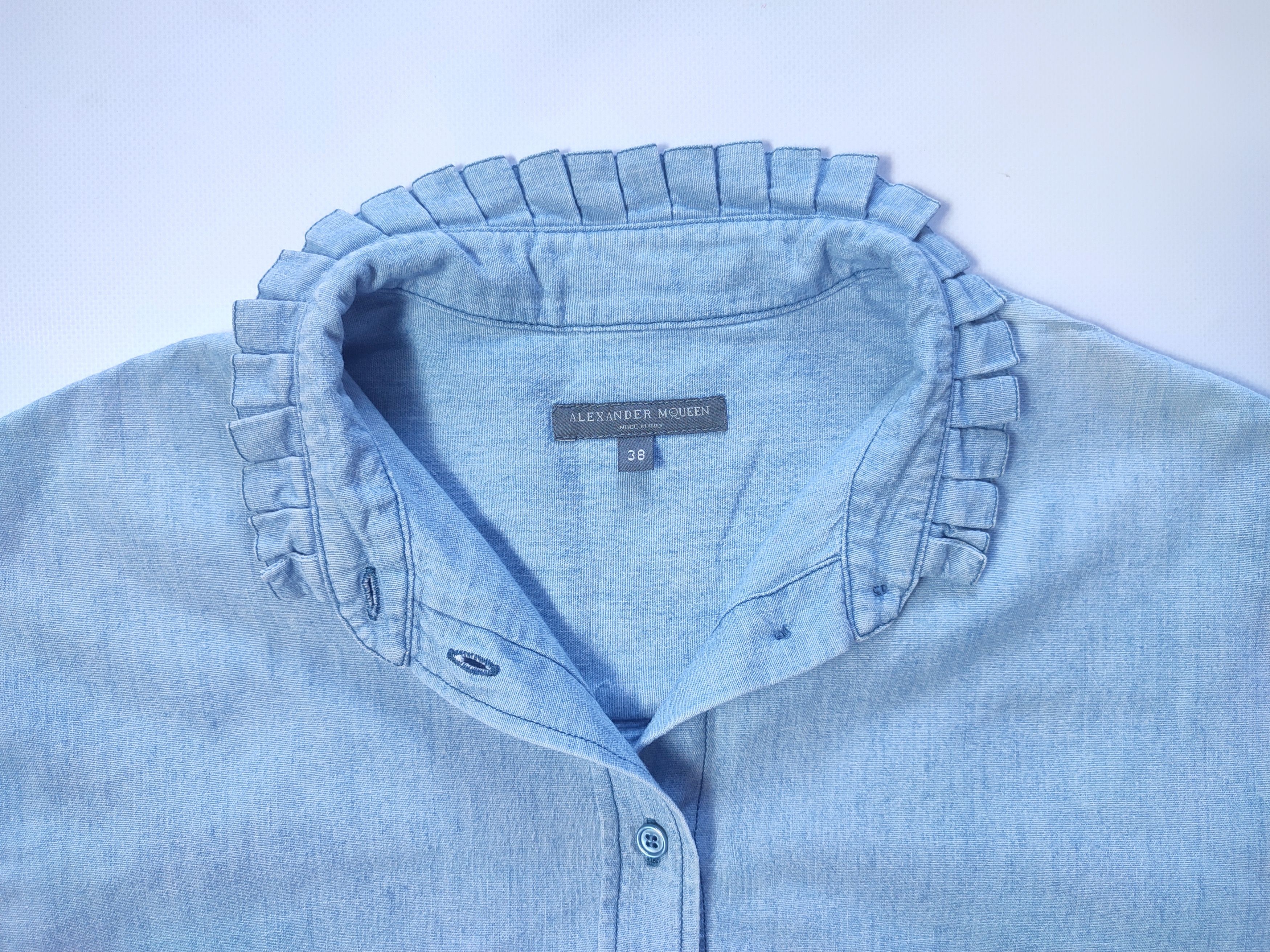 Alexander McQueen McQueen Embroidered Logo Shirt Size XS / US 0-2 / IT 36-38 - 10 Thumbnail