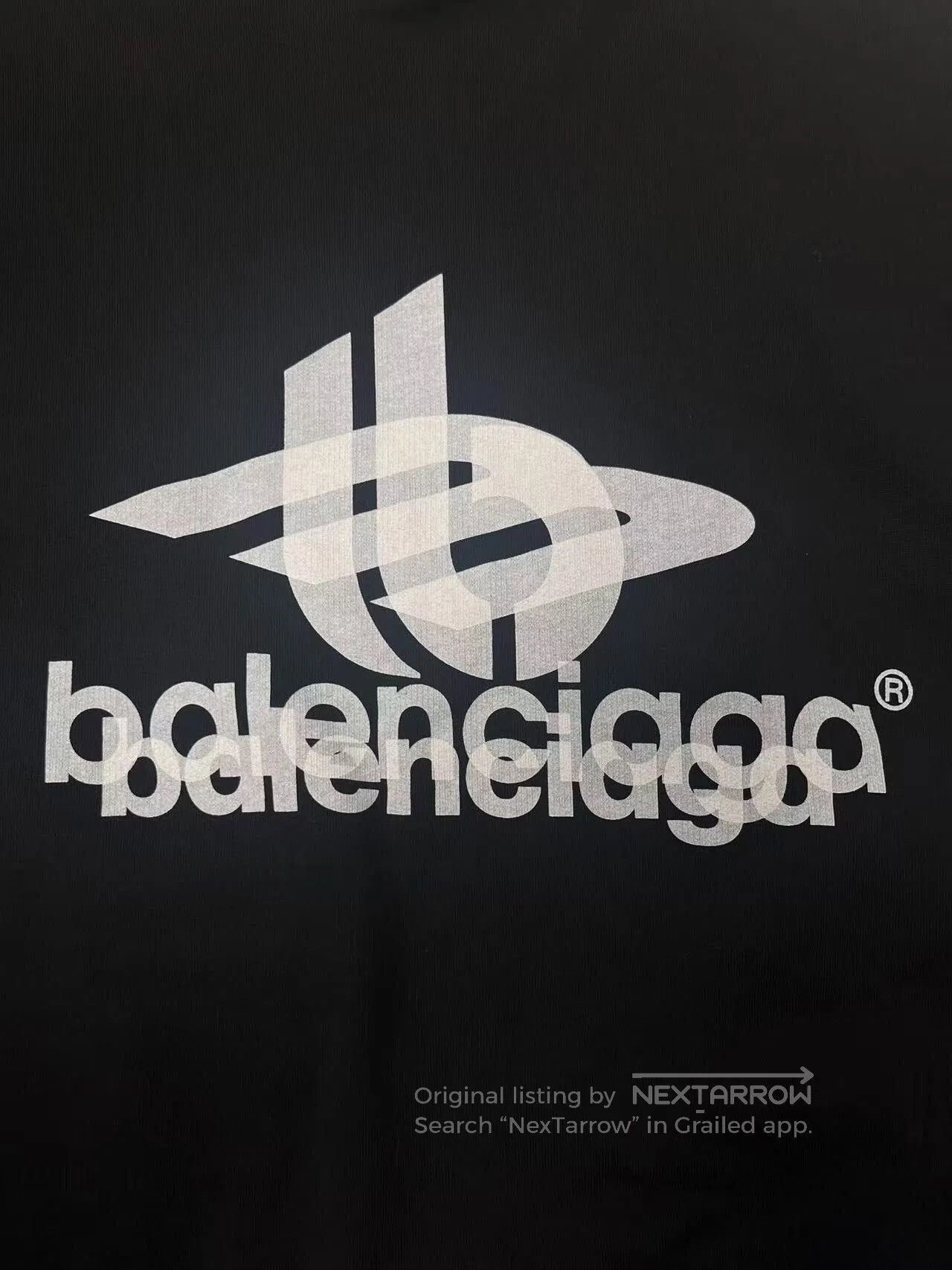 Balenciaga balenciaga black oversized logo sweatshirt for men. Size US S / EU 44-46 / 1 - 3 Thumbnail