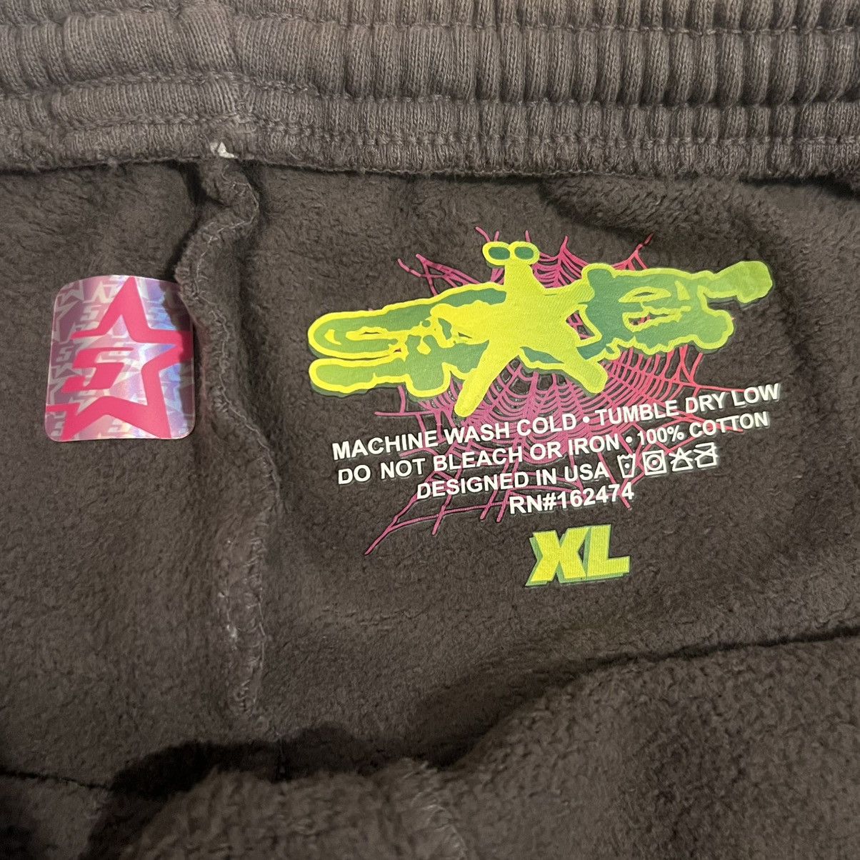Sp5der Young Thug SP5DER WAIT WEB SWEATPANTS SIZE X-LARGE Size US 38 / EU 54 - 6 Thumbnail