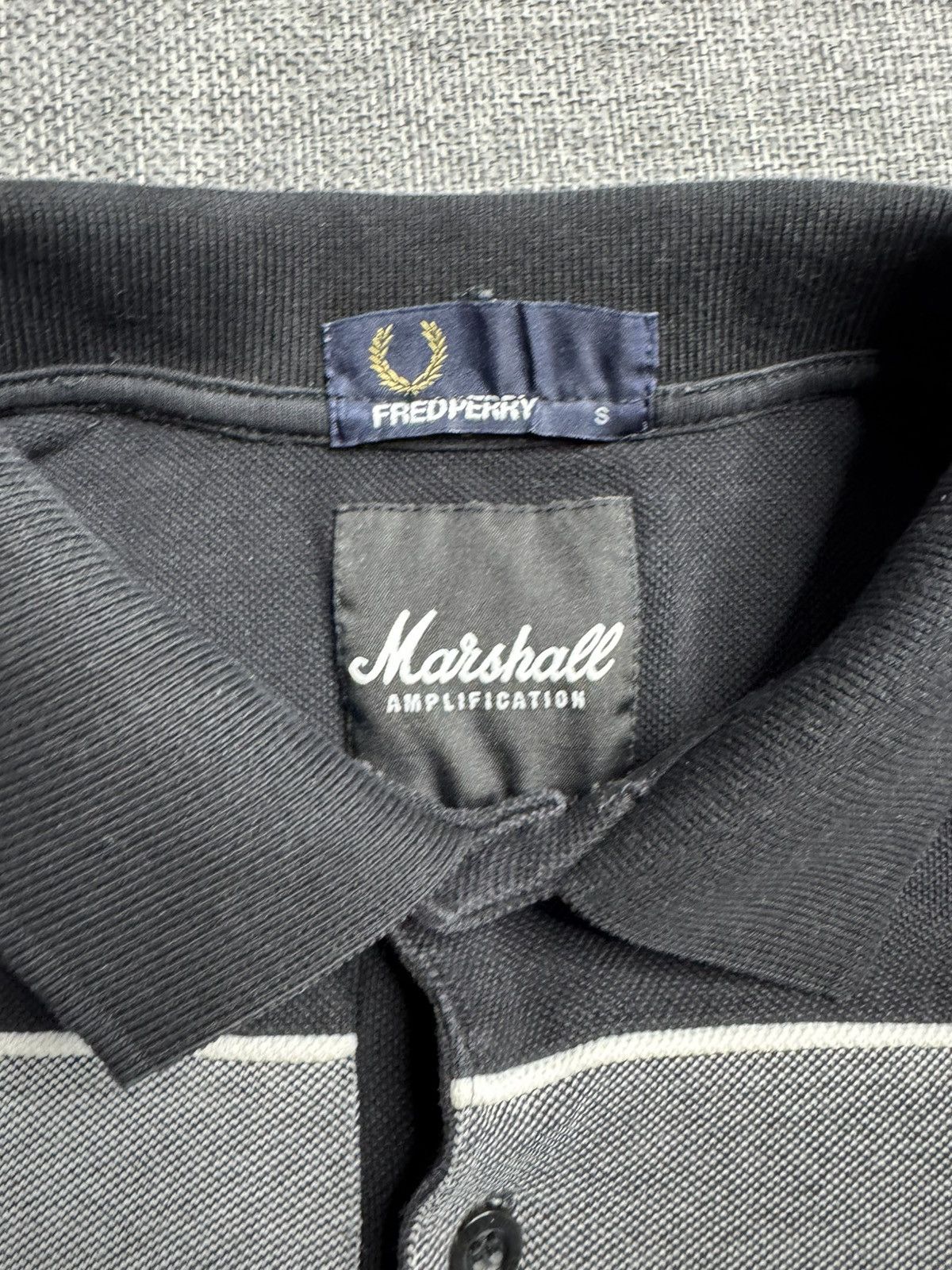 Fred Perry × Marshall Artist Fred Perry Marshall Artist collar grey T-shirt Size US S / EU 44-46 / 1 - 4 Thumbnail