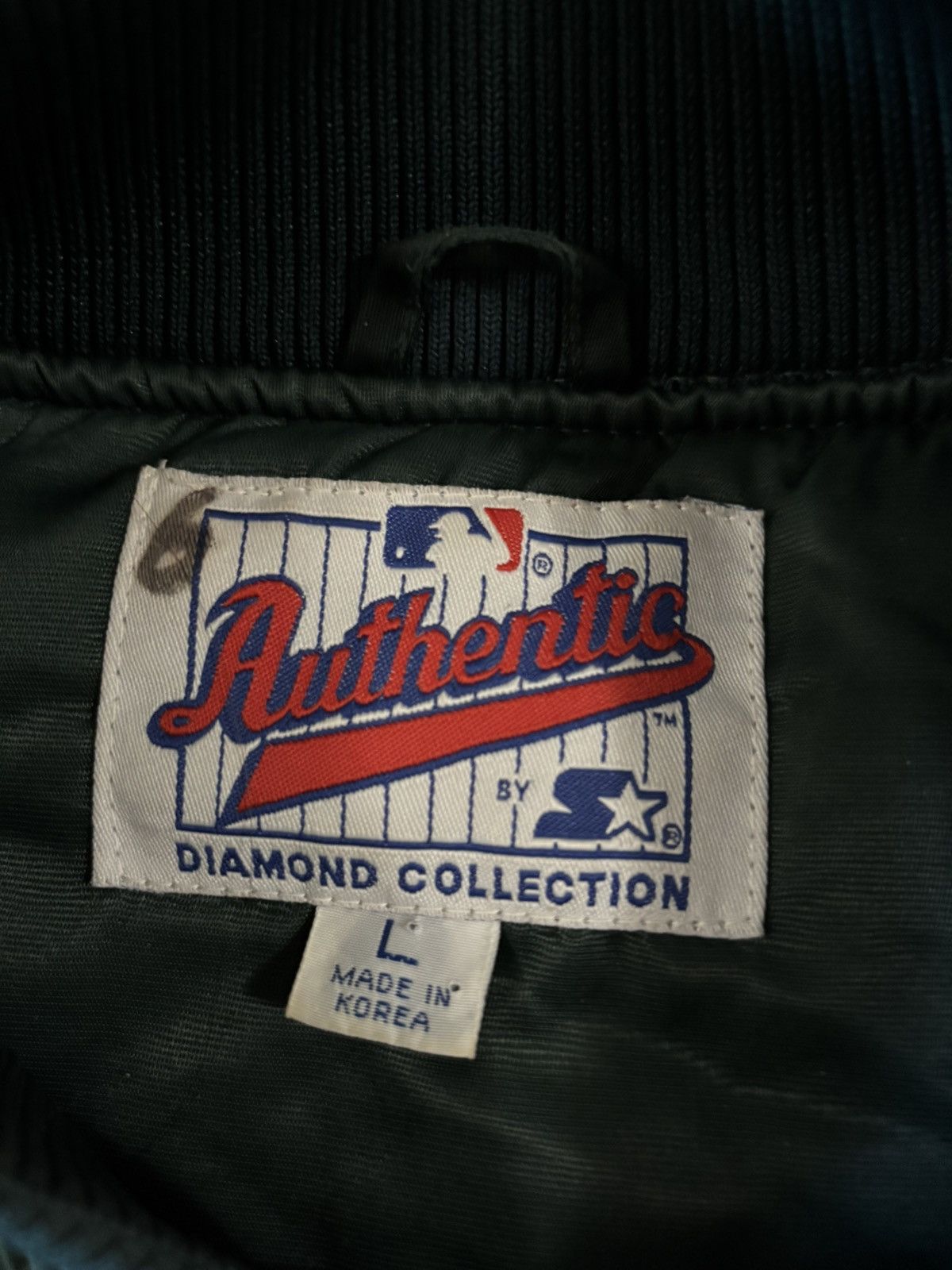 Starter Oakland Athletics starter vintage Sz L bomber jacket Size US L / EU 52-54 / 3 - 4 Thumbnail