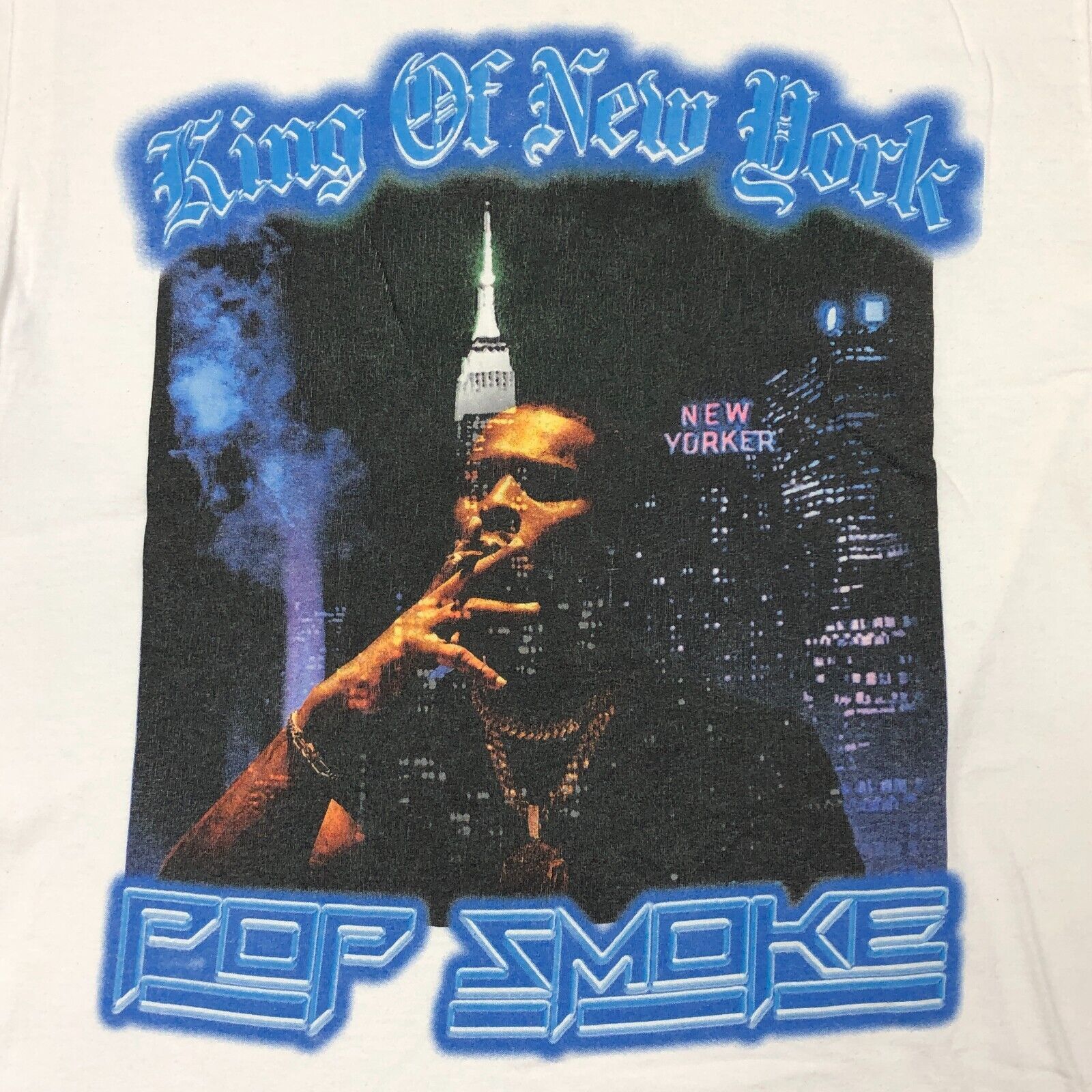 Hot Topic Pop Smoke King Of New York Rap Style Tee T Shirt Large L Size US L / EU 52-54 / 3 - 2 Thumbnail