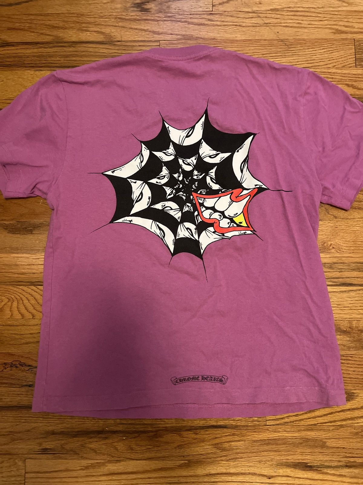 Chrome Hearts Chrome Hearts Matty Boy Purple Spider Web Tee | Grailed