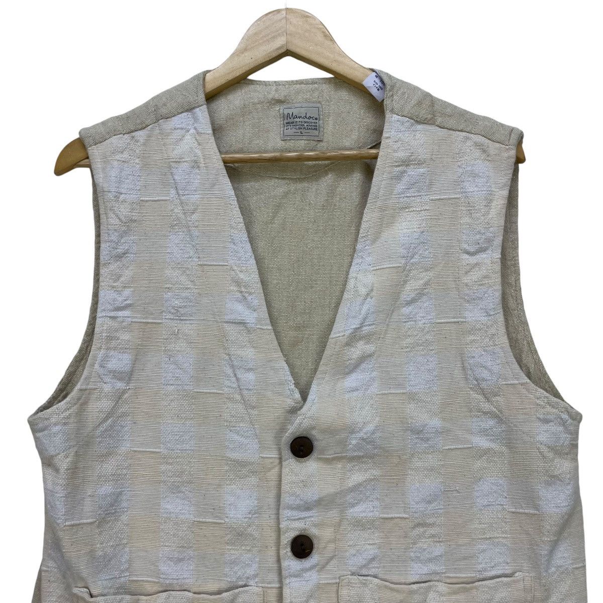 Designer × Issey Miyake × Japanese Brand Japanese Brand Mandoc Printed Tartan Vest Jacket Size US M / EU 48-50 / 2 - 4 Thumbnail