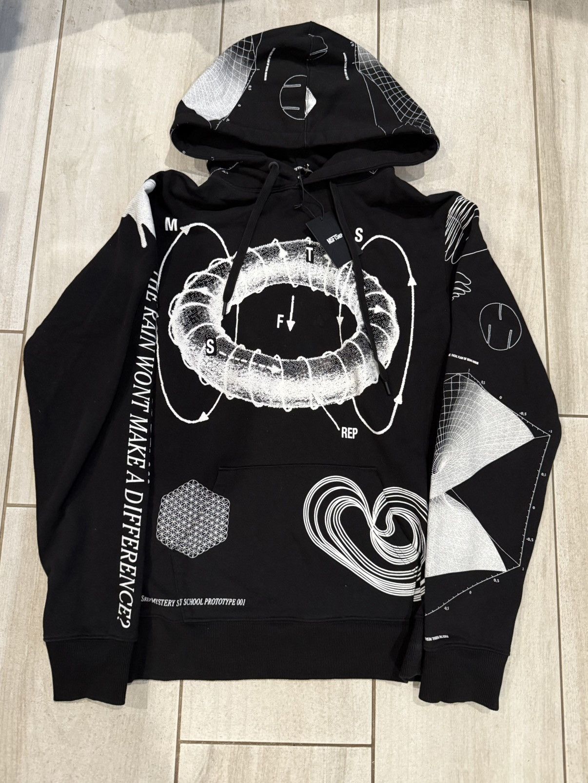 Jaden Smith × Msftsrep Msftsrep FW/21 Black Snow Print Hoodie Size US S / EU 44-46 / 1 - 3 Thumbnail
