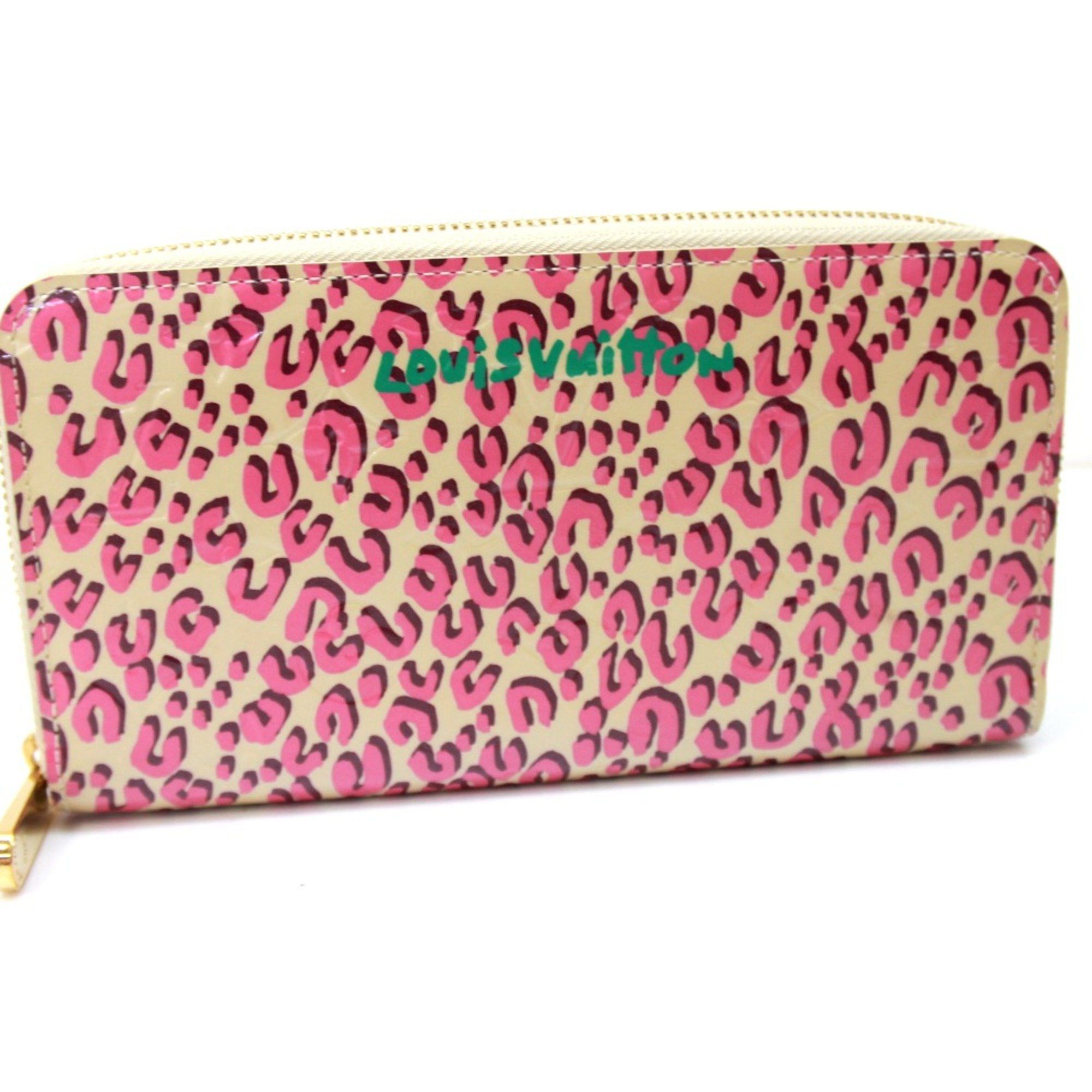 Louis Vuitton Louis Vuitton M91476 Vernis Leopard Zip Around Long Wallet Long Wallet Blanc Corail pink Size ONE SIZE - 1 Thumbnail