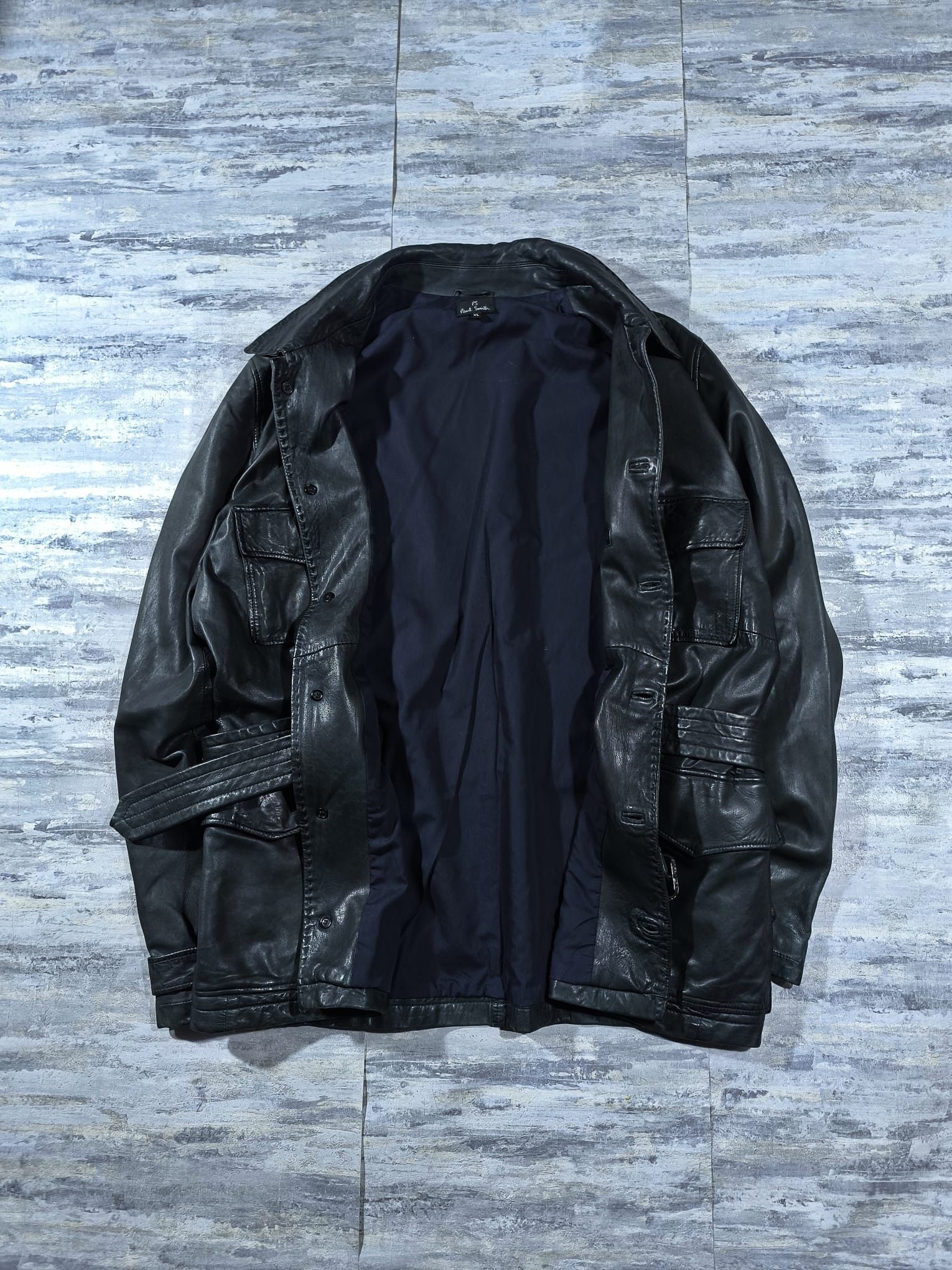 Leather vtg real leather artisan stitched leather coat Size US XL / EU 56 / 4 - 4 Thumbnail