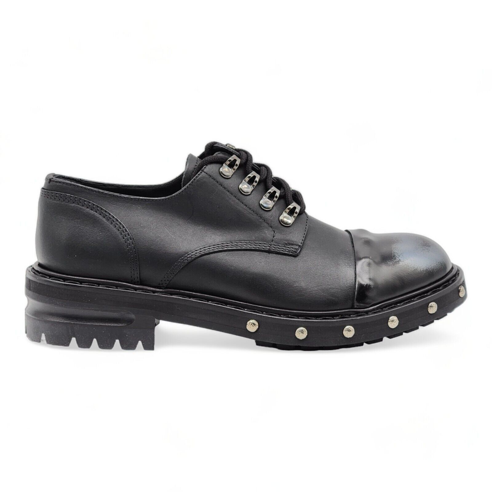 Alexander McQueen Hobnail Derby Shoes - Leather - Black 40 (7 US) $2200 Size US 7 / EU 40 - 3 Thumbnail