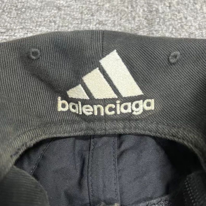 Balenciaga Balenciaga Adidas Black Logo Baseball Cap-2506 Size ONE SIZE - 2 Thumbnail