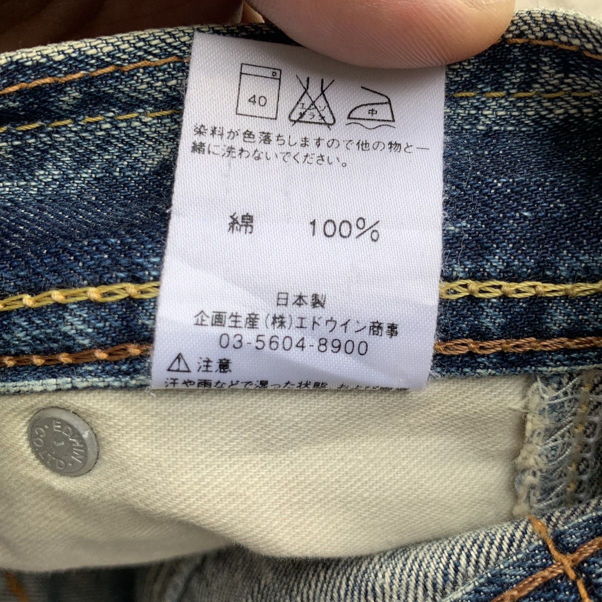 Japanese Brand Flare Vintage Edwin Blue Trip Distressed Denim W32 Size US 32 / EU 48 - 22 Thumbnail
