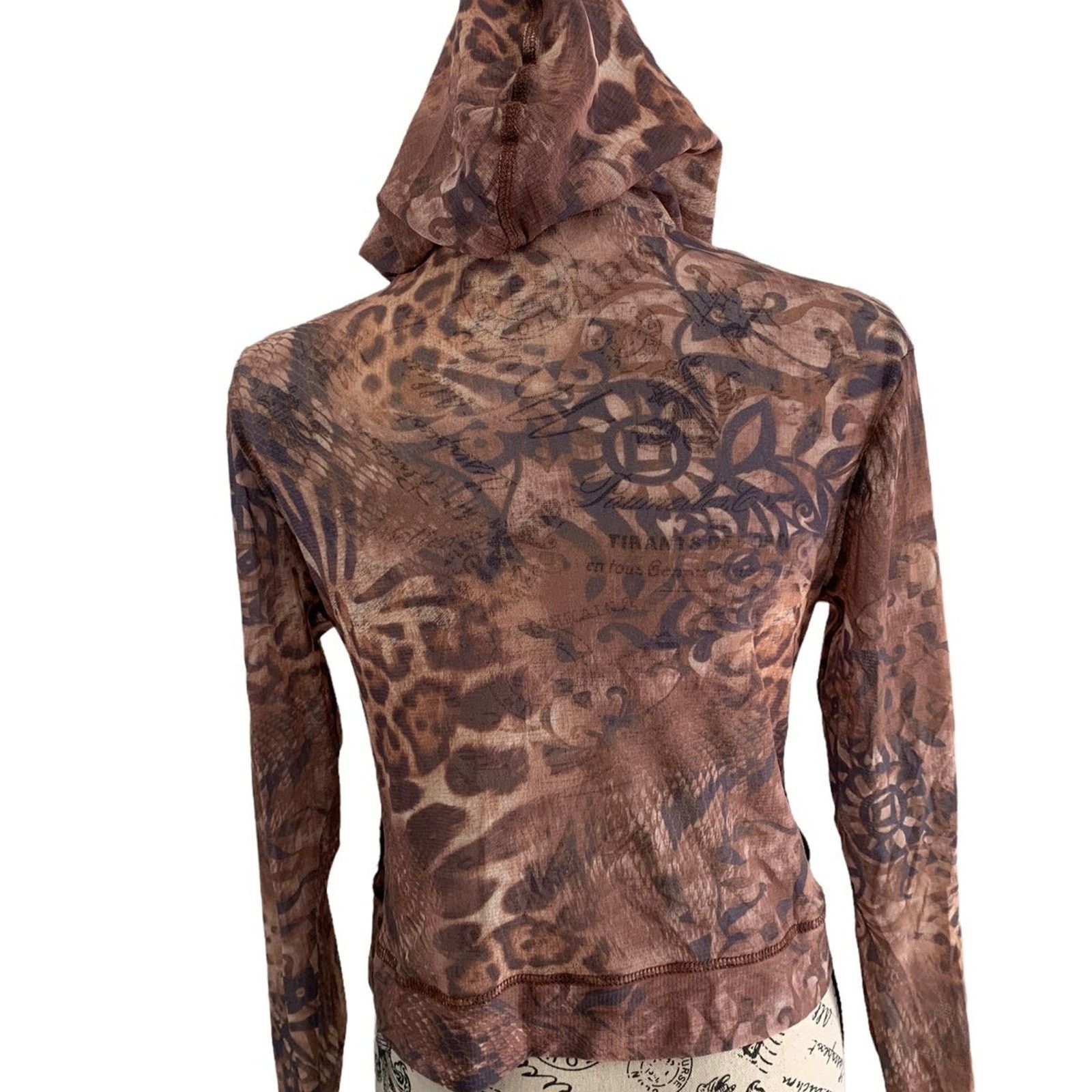 Other Cropped Hoodie Cropped Women's Size Medium Front Zip Sheer Size M / US 6-8 / IT 42-44 - 5 Thumbnail