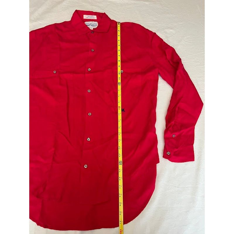 Perry Ellis × Vintage VTG Perry Ellis Shirt Red Silk Long Sleeve Button Up Sz M Size US M / EU 48-50 / 2 - 4 Thumbnail