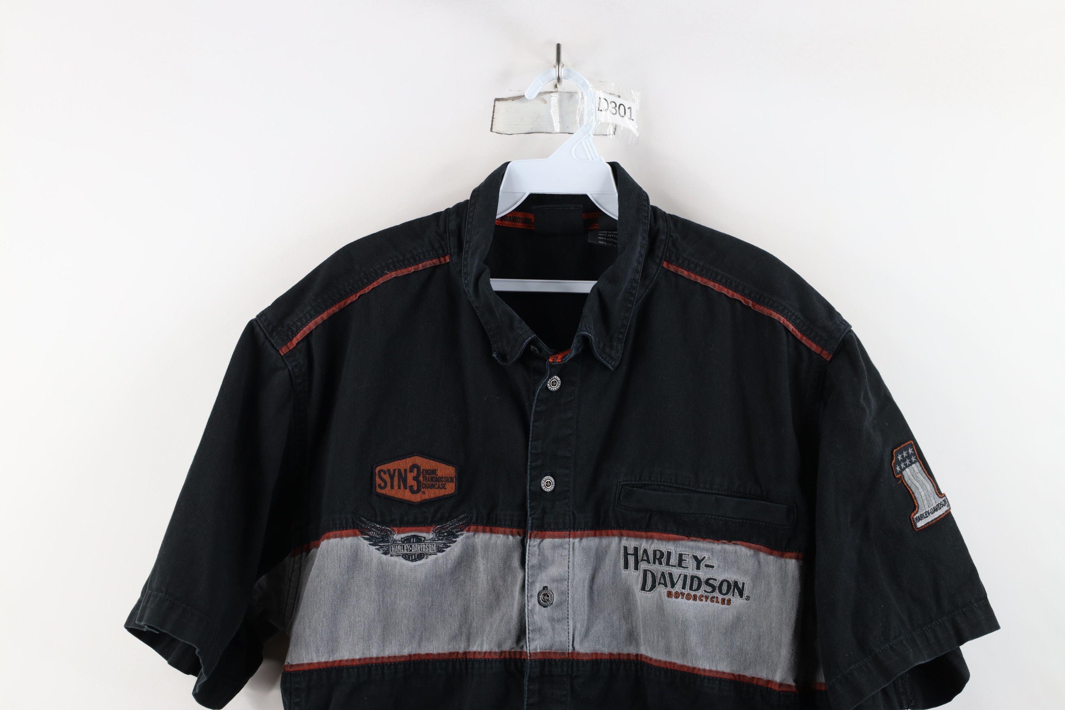 Harley Davidson × Vintage Vintage Harley Davidson Motorcycles Mechanic Button Shirt Size US XL / EU 56 / 4 - 2 Thumbnail