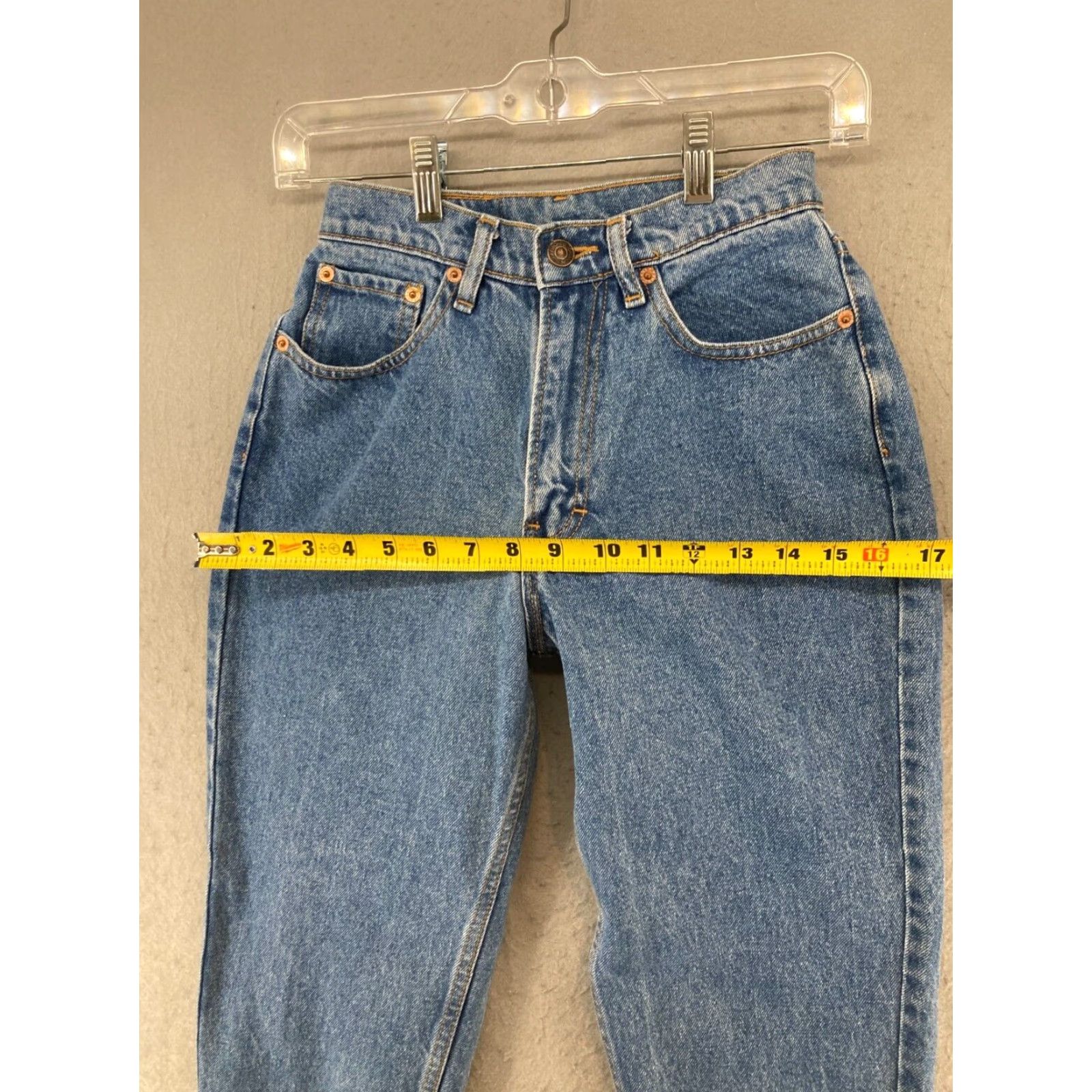 Jordache VINTAGE Jordache Jeans 5 High Rise Tapered Women's Blue Denim 90s Size 27" / US 4 / IT 40 - 3 Thumbnail