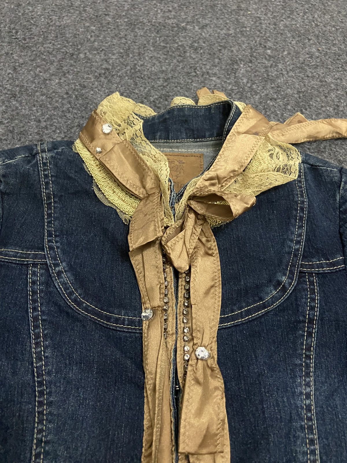 If Six Was Nine × Le Grande Bleu (L.G.B.) Vintage Y2K rosy pink denim jacket with flower Size XS / US 0-2 / IT 36-38 - 3 Thumbnail