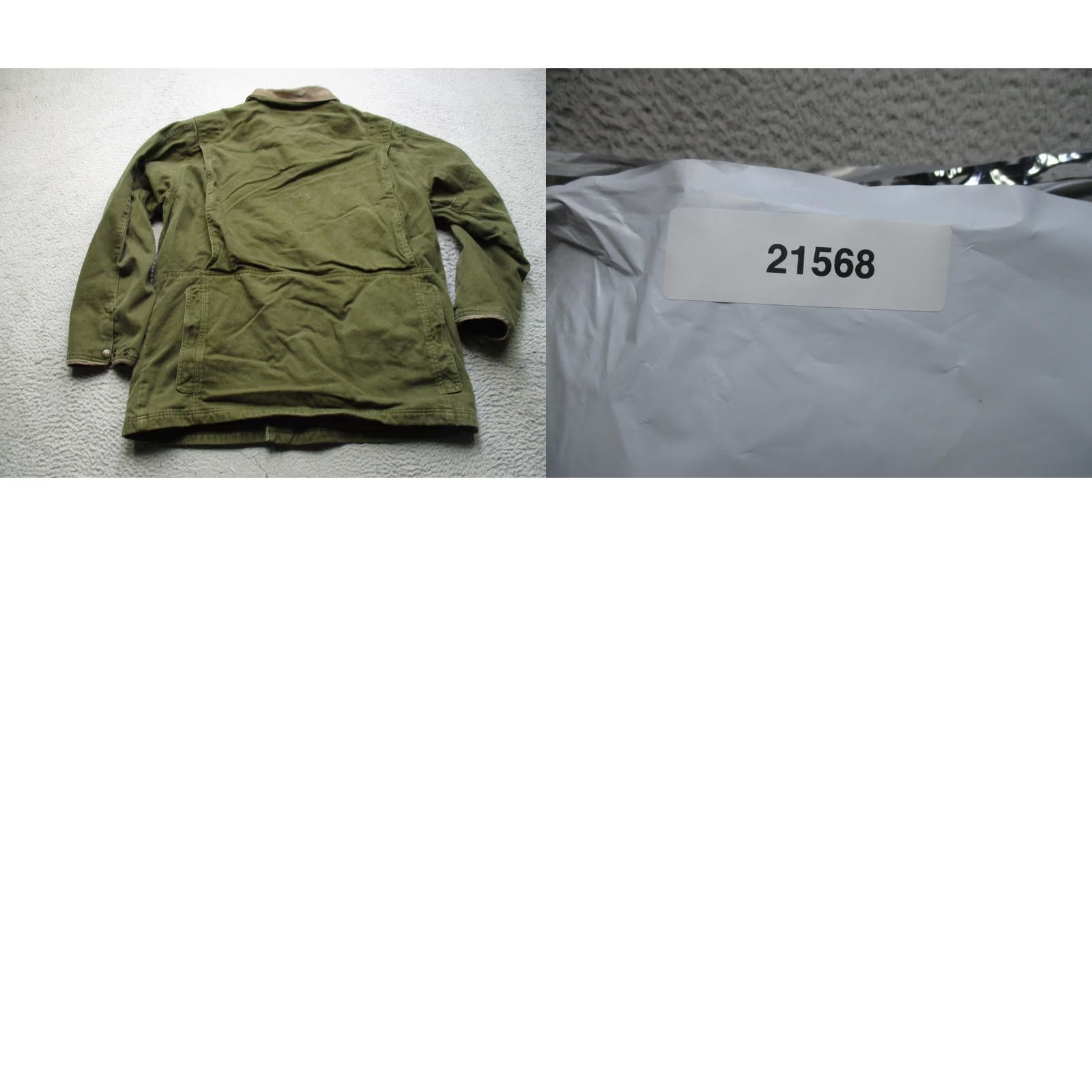 Vintage Columbia Jacket Mens Large Green Canvas Chore Field Snap Front Lined Workwear Size US L / EU 52-54 / 3 - 9 Thumbnail