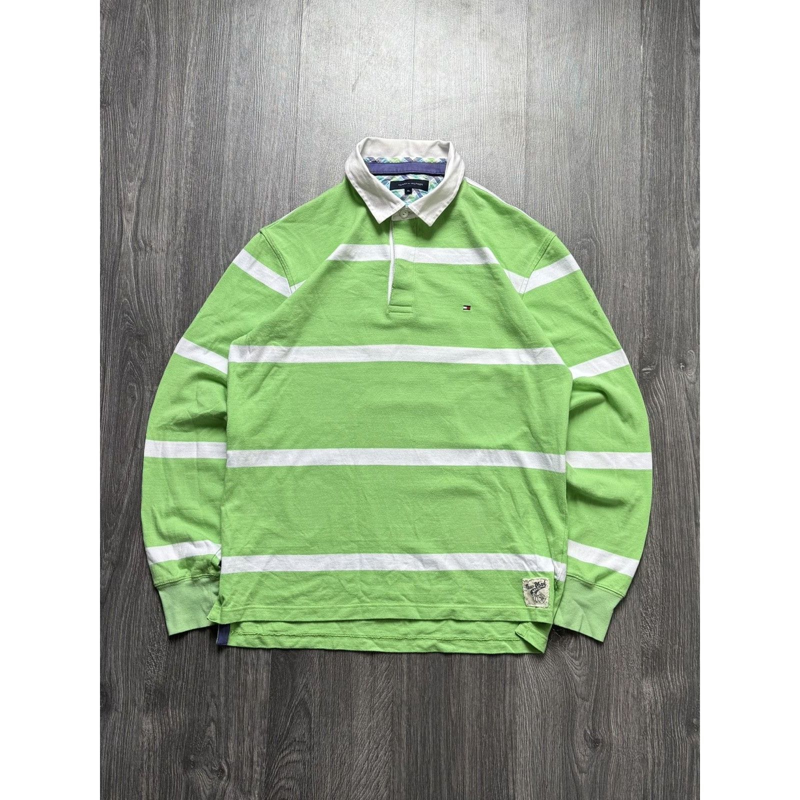 Tommy Hilfiger × Vintage Y2K Tommy Hilfiger Vintage Rugby Long Sleeve Size US XL / EU 56 / 4 - 1 Thumbnail