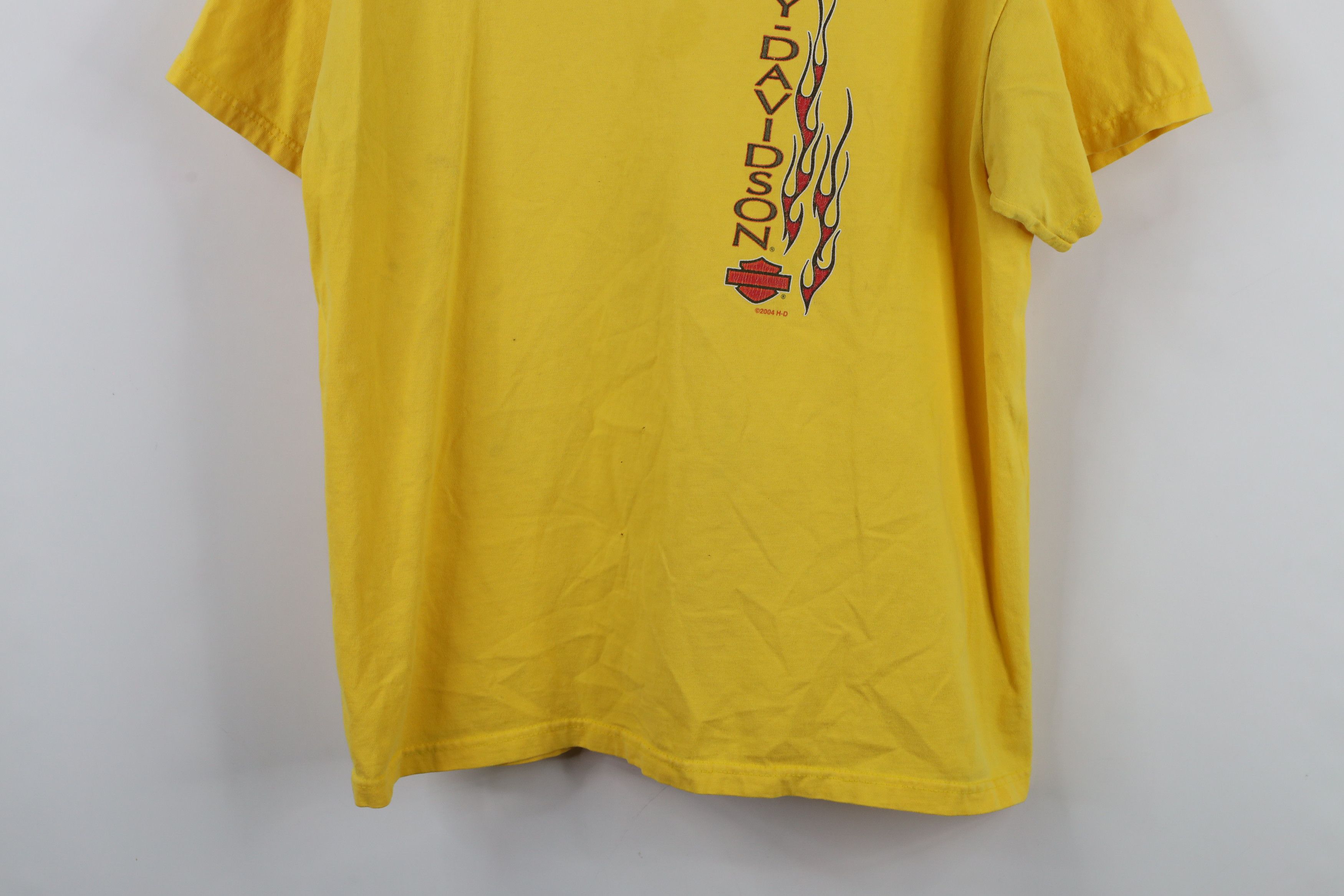 Harley Davidson × Vintage Vintage Y2K 2004 Harley Davidson Fire Flames T-Shirt USA Size US L / EU 52-54 / 3 - 3 Thumbnail