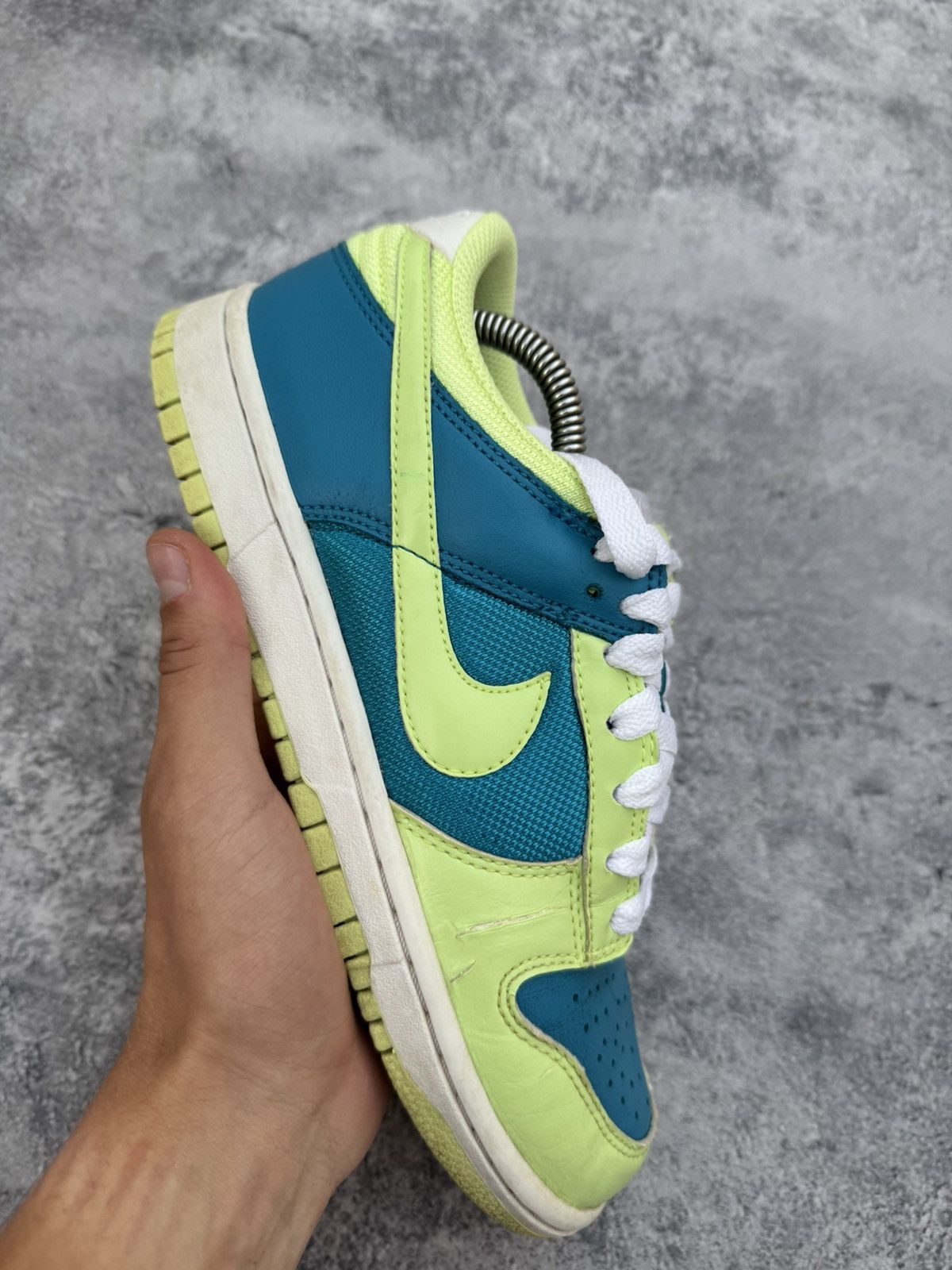 Nike × Vintage Sneakers Nike Dunk Low Turquoise Lime 2008 Size US 8.5 / IT 38.5 - 5 Thumbnail