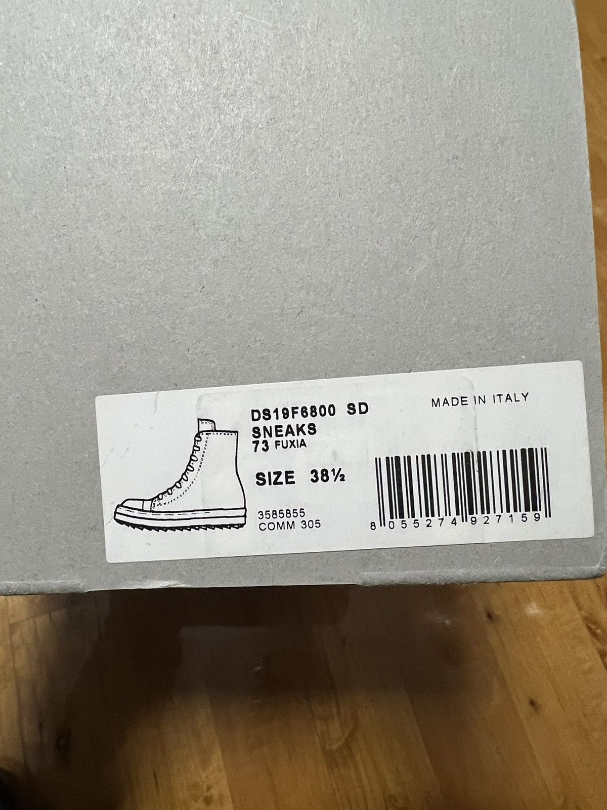 Rick Owens Drkshdw Rick Owens FW19 Ramones Hightop Sneakers Gradient Pink Size US 8.5 / IT 38.5 - 12 Thumbnail