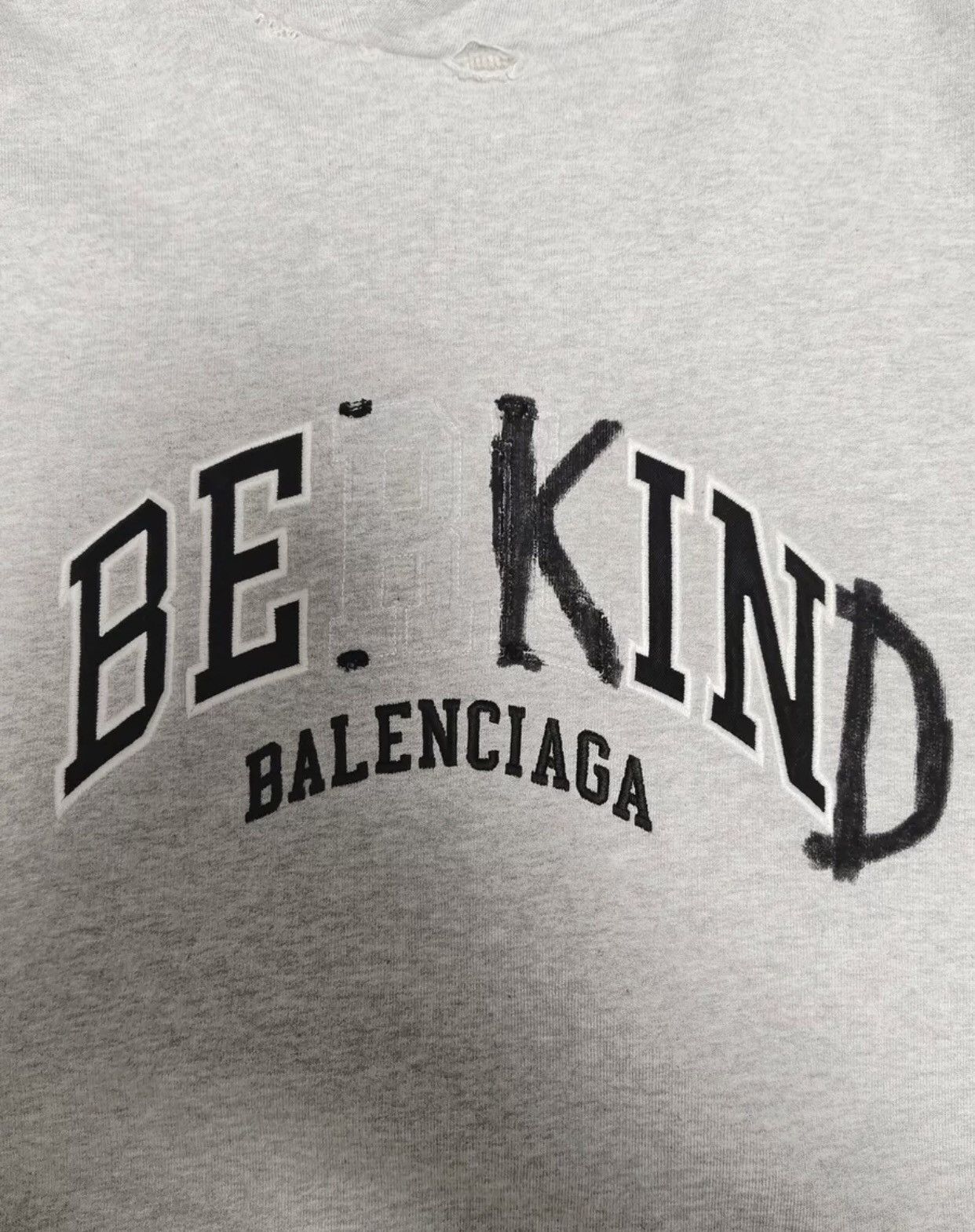 Balenciaga Balenciaga 23fw Dye Be Kind Berlin Made Old Sabotage Hoodie Size US L / EU 52-54 / 3 - 3 Thumbnail