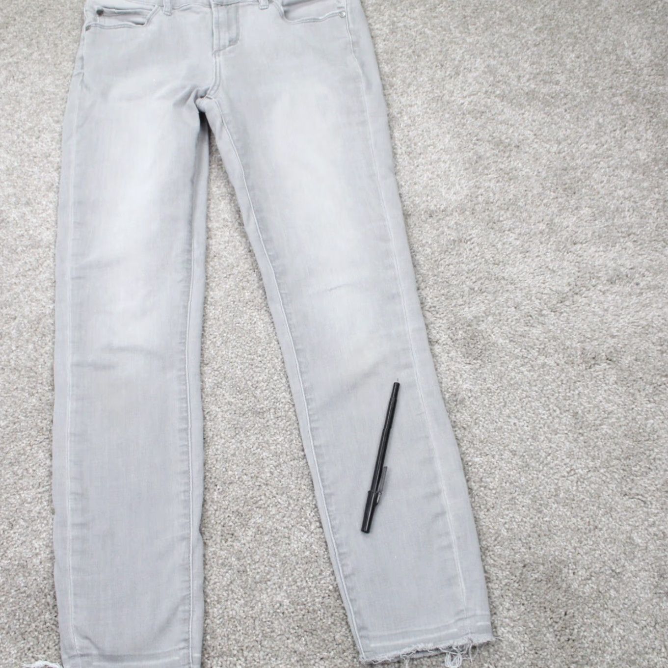Vintage Articles of Society Jeans Womens 26 Gray Cropped Inseam 26" Regular Rise Mid 8.5-10.5 In Denim 5-Pocket Stretch Cotton Blend Crop Size 26" / US 2 / IT 38 - 7 Thumbnail
