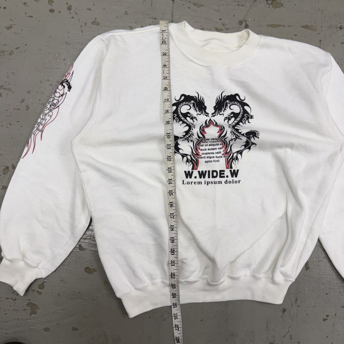 Beauty Beast Sick Lorem ipsum Dragon Tribal Poem Punk Riot Sweatshirt Size US L / EU 52-54 / 3 - 6 Thumbnail