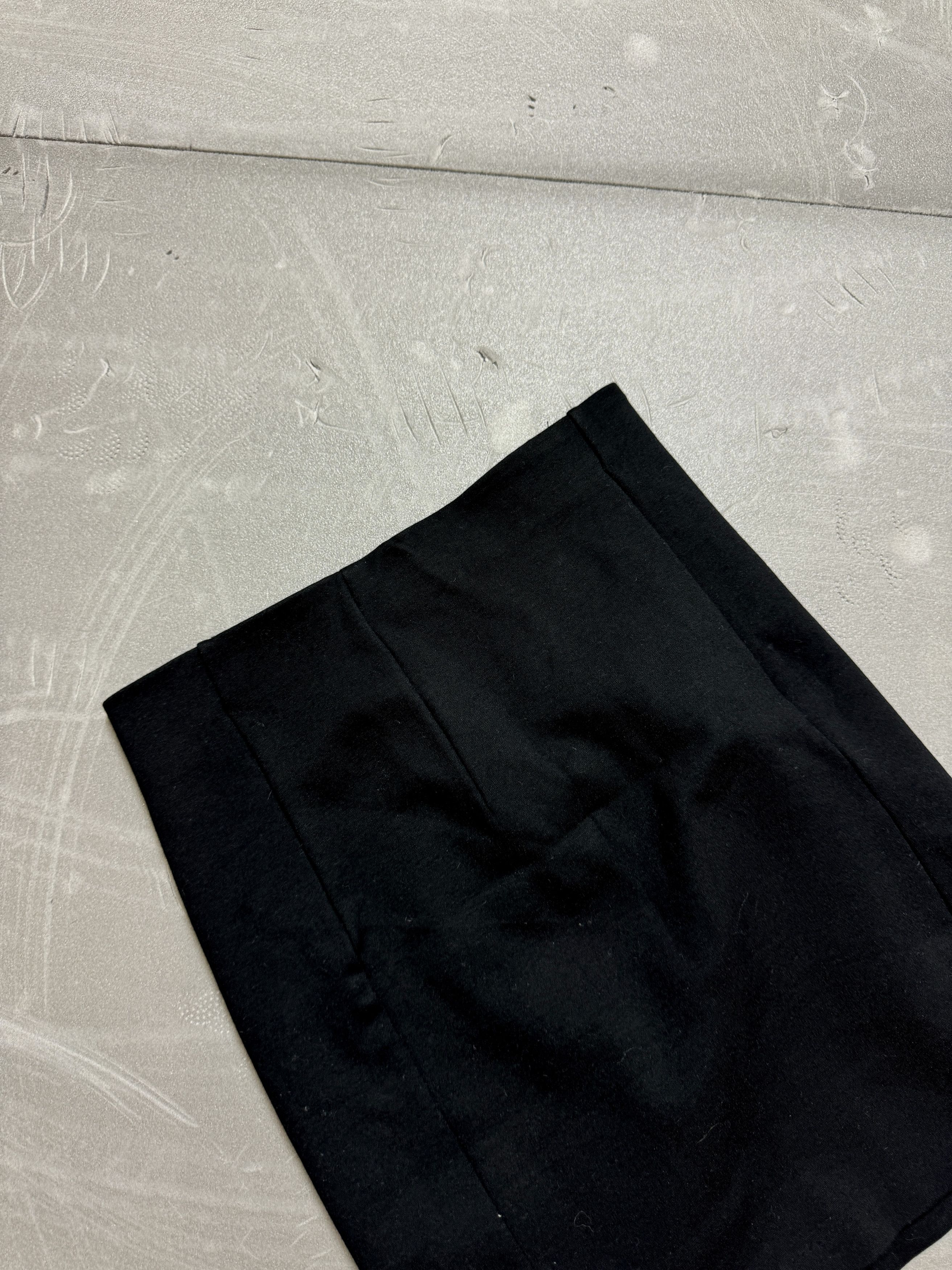 Vintage Black formal mini skirt elegant retro avant garde coquette Size 28" / US 6 / IT 42 - 3 Thumbnail