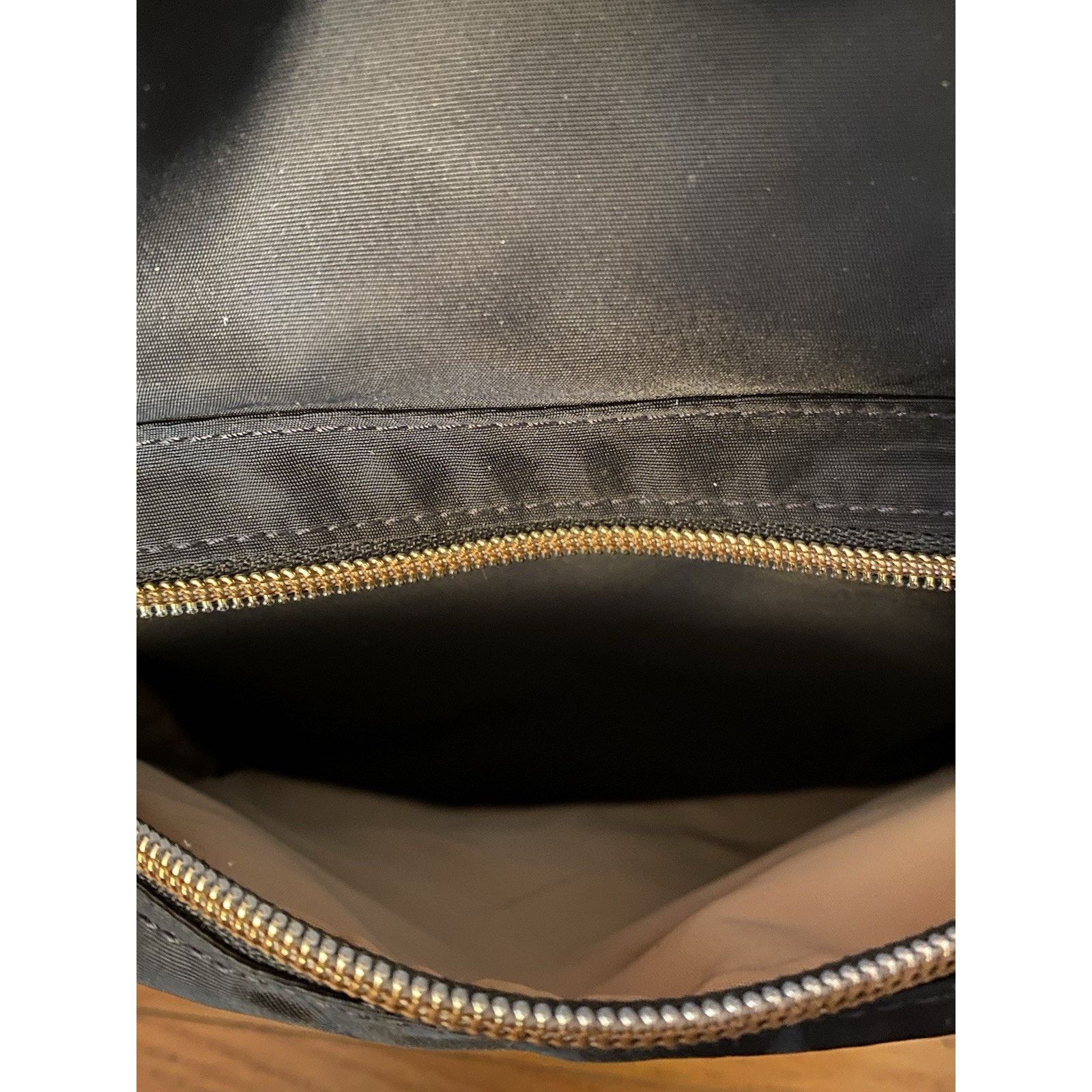 Dooney & Bourke Dooney & Bourke Blk Nylon Drawstring Backpack Leather Trim Size ONE SIZE - 9 Thumbnail