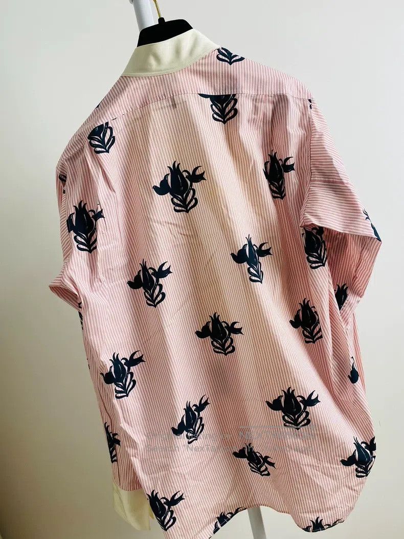 Loewe Loewe Printed asymmetric silk shirt Size XS / US 0-2 / IT 36-38 - 6 Thumbnail