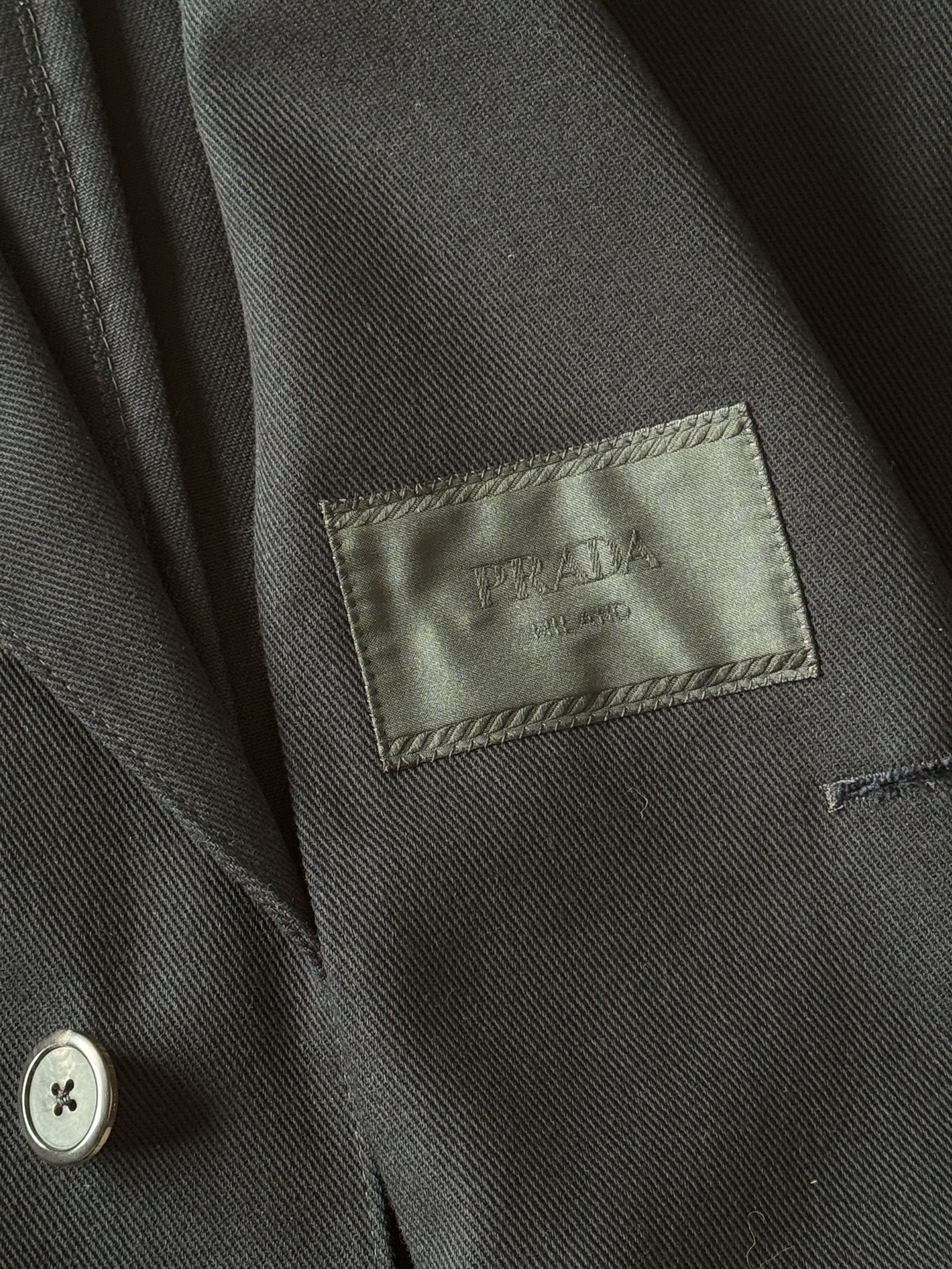 Prada Prada Drill Blazer Boxy Fit Reverse Triangle - 52R Size US L / EU 52-54 / 3 - 7 Thumbnail