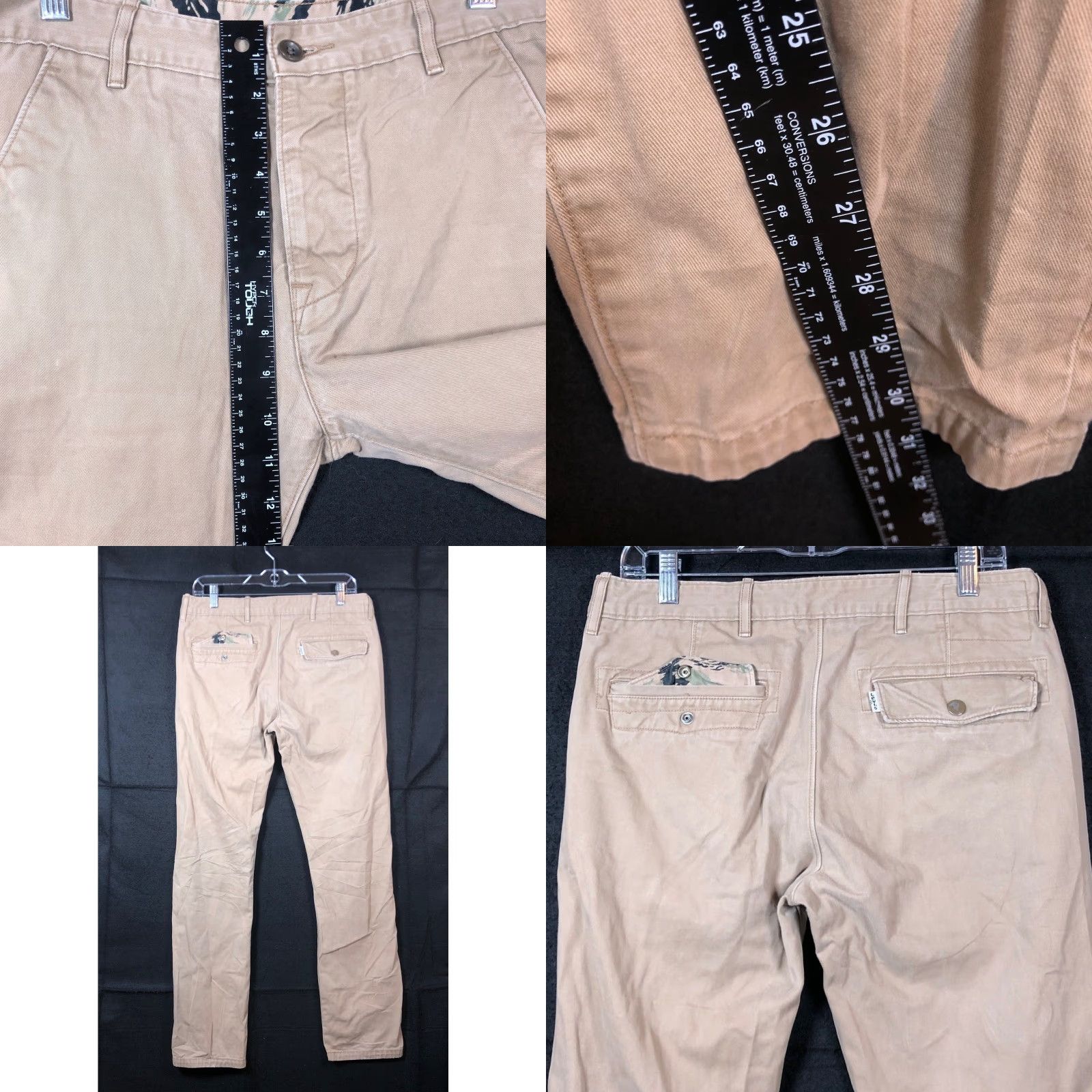 Levi's Levis Strauss & Co Mens Pants Tan Khakis Straight Leg 100% Cotton 31x32 Pants Chino Workwear Mens Regular Straight Tan 31 33 Inseam 31in Size US 31 - 8 Thumbnail