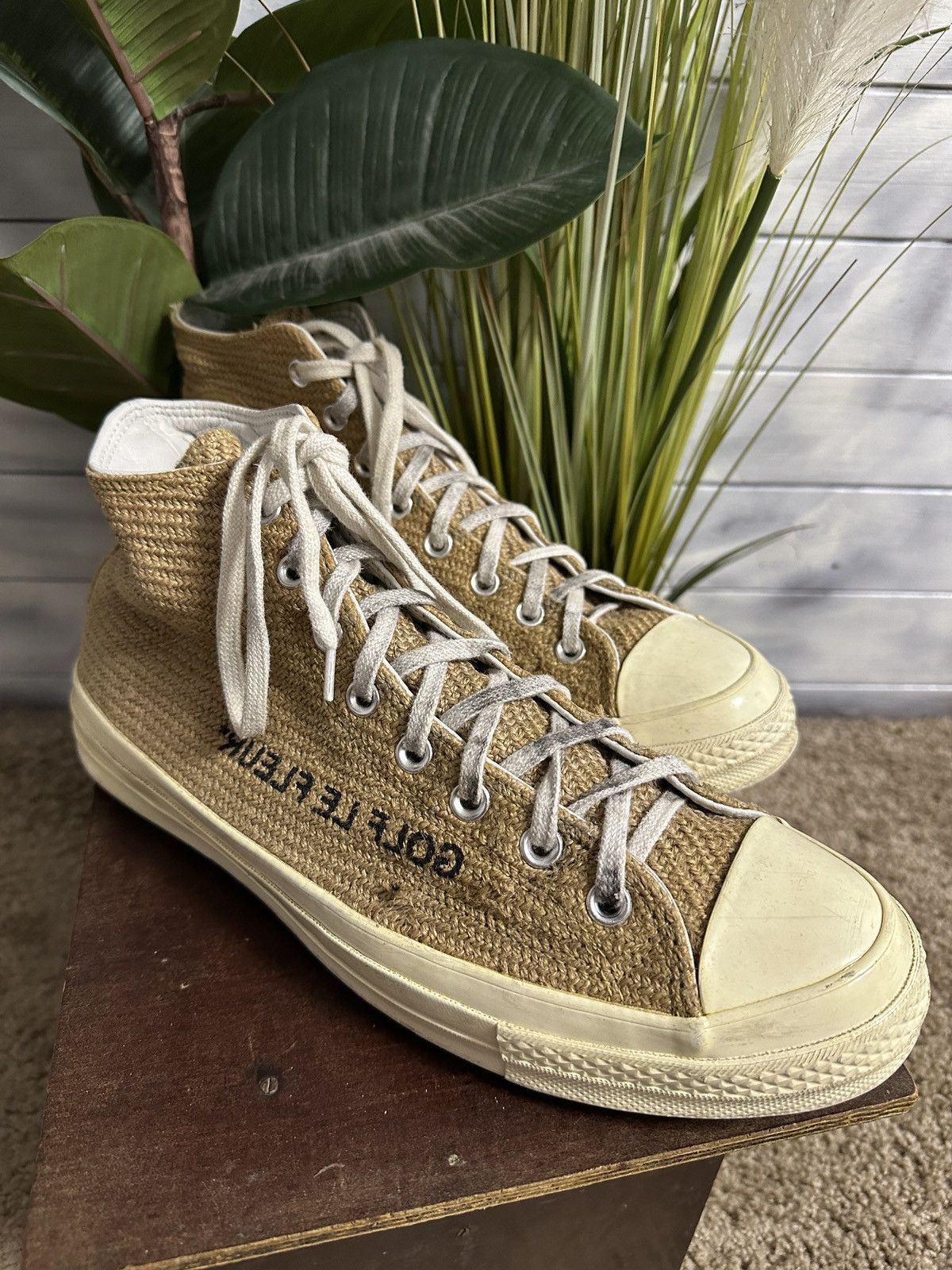 Converse × Golf le Fleur Rare Hi Top Sneaker Gold Le Fleur x Converae Size 45(11) Size US 11 / EU 44 - 1 Thumbnail