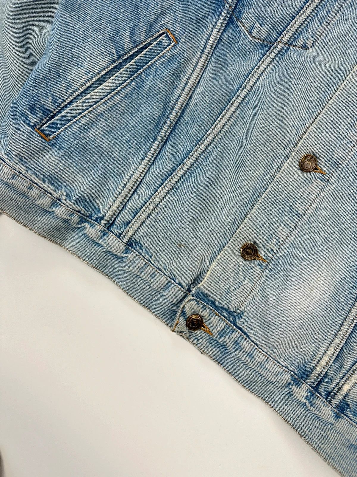 Armani Armani Jeans 90’s Wash Blue Denim Jacket Boxy Cut Size US L / EU 52-54 / 3 - 3 Thumbnail