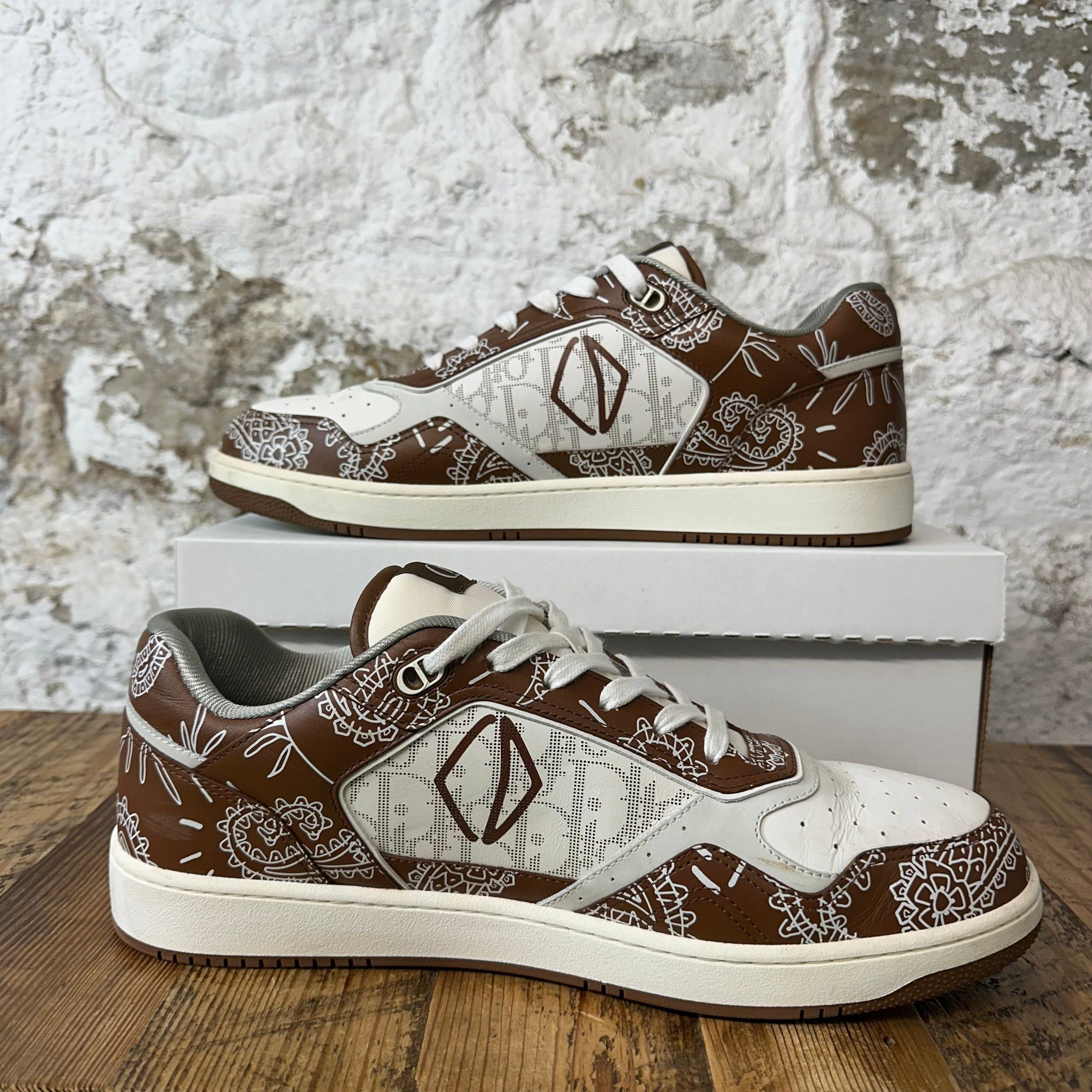 Dior Dior B27 Low Brown Paisley White Sneaker Sz 15 (48) Size US 15 / EU 48 - 2 Thumbnail