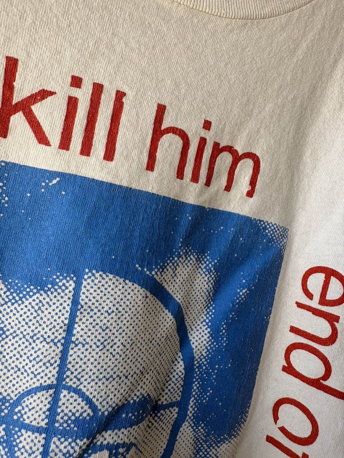 Vintage Vintage 90’s “Kill Him” Saddam Hussein Tee Size US XL / EU 56 / 4 - 3 Thumbnail