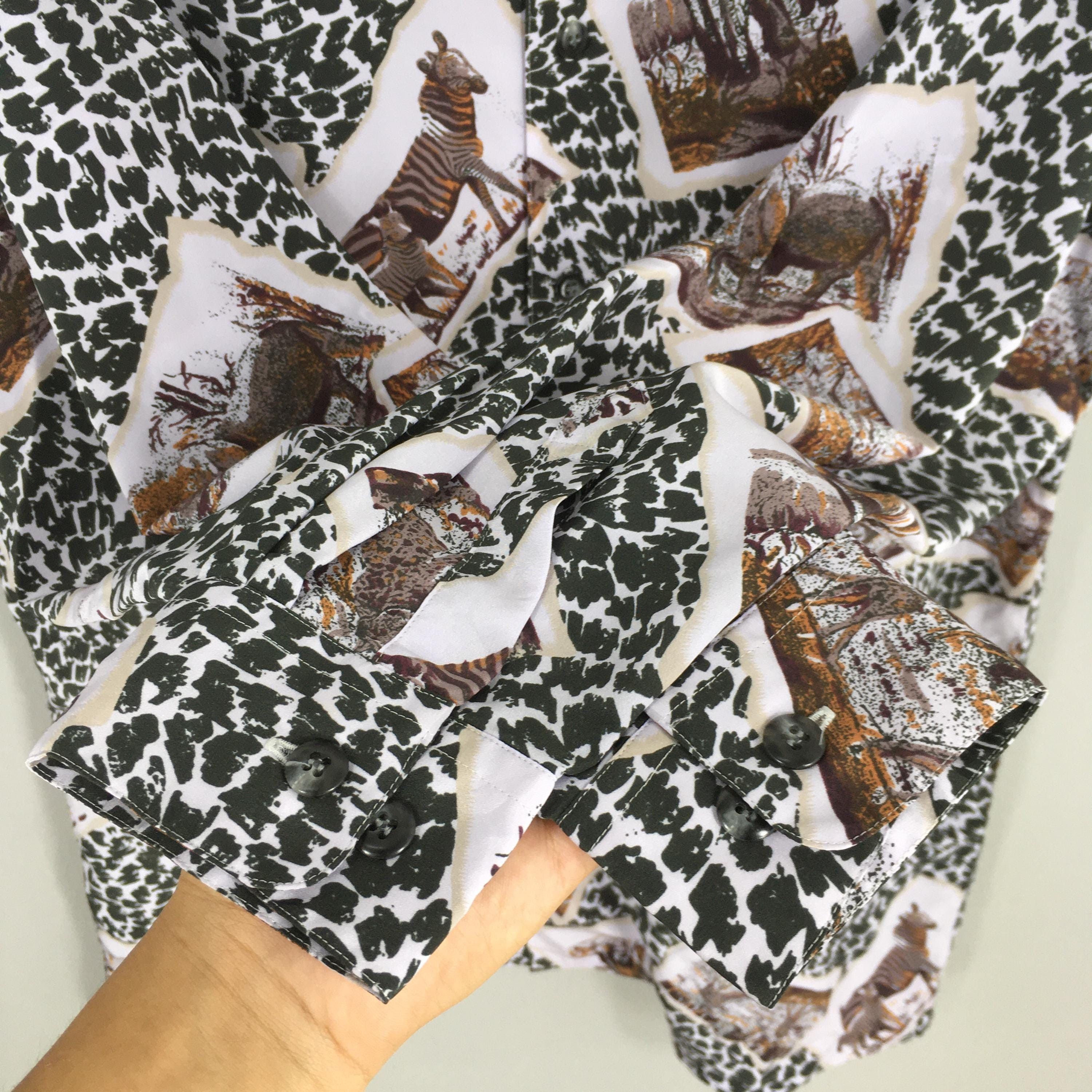 Lancel Vintage Lancel Paris Animal Prints Shirt Large Size US L / EU 52-54 / 3 - 4 Thumbnail