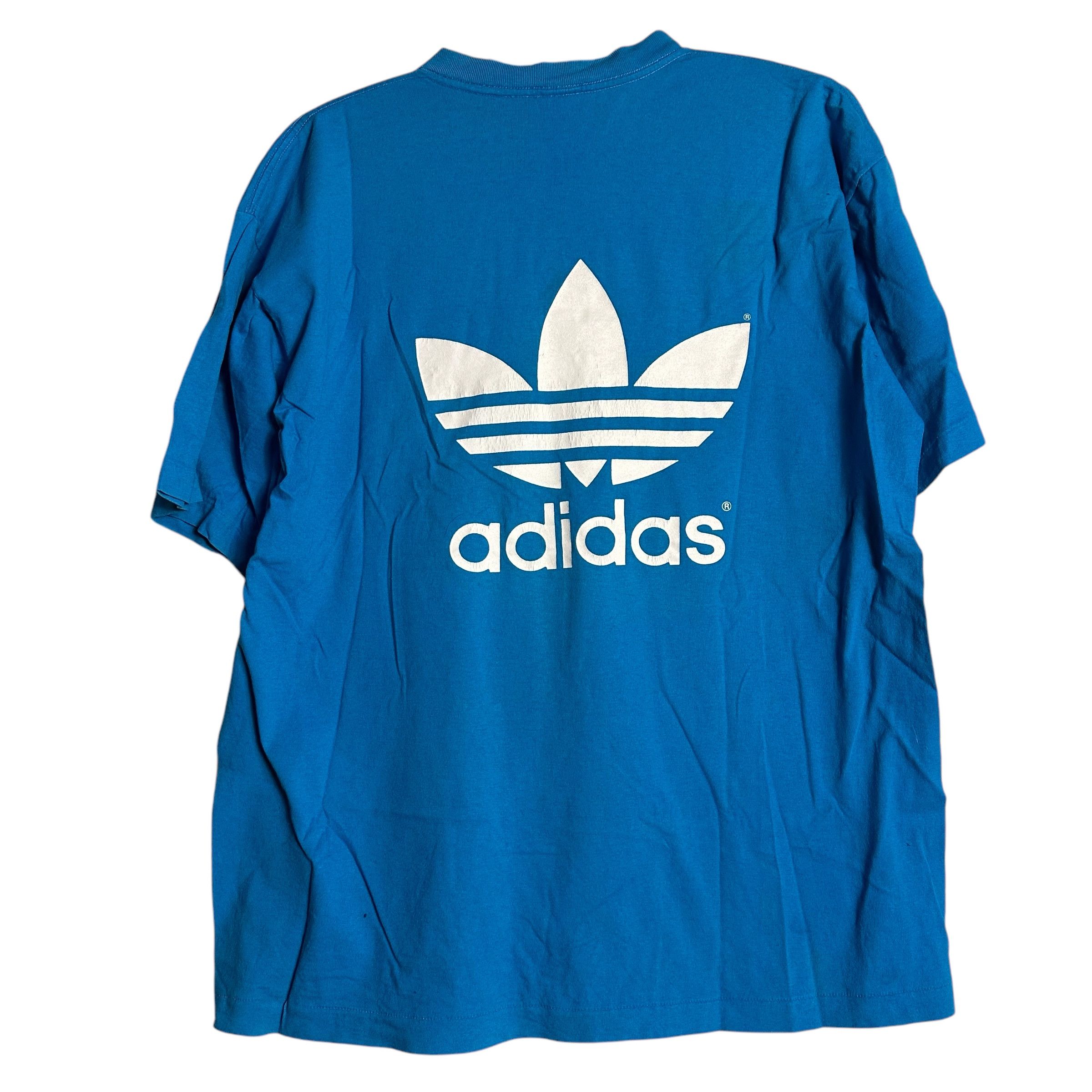 Adidas 🔥RARE🔥Vintage 90s Adidas Big Logo OVP T-shirt Single Stich Size US L / EU 52-54 / 3 - 3 Thumbnail