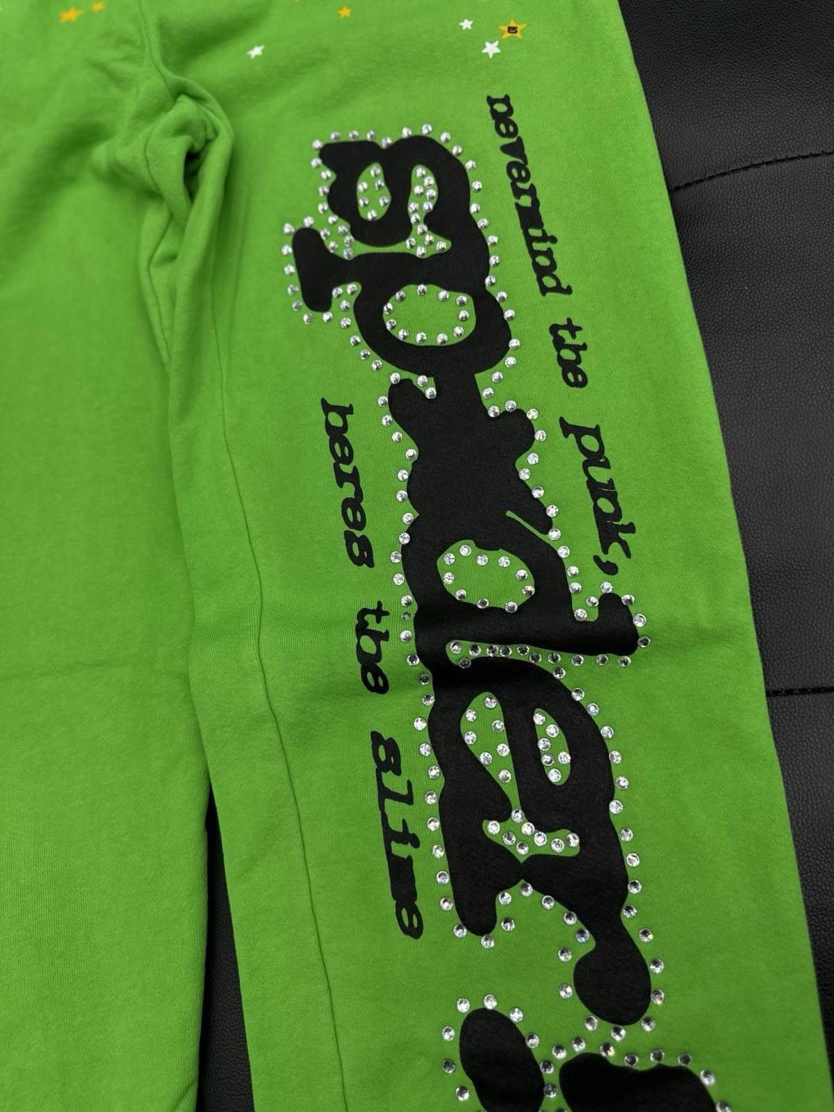 Other Sp5der Worldwide Slime Green Sweats Young Thug Spider (M) Size US 32 / EU 48 - 4 Thumbnail