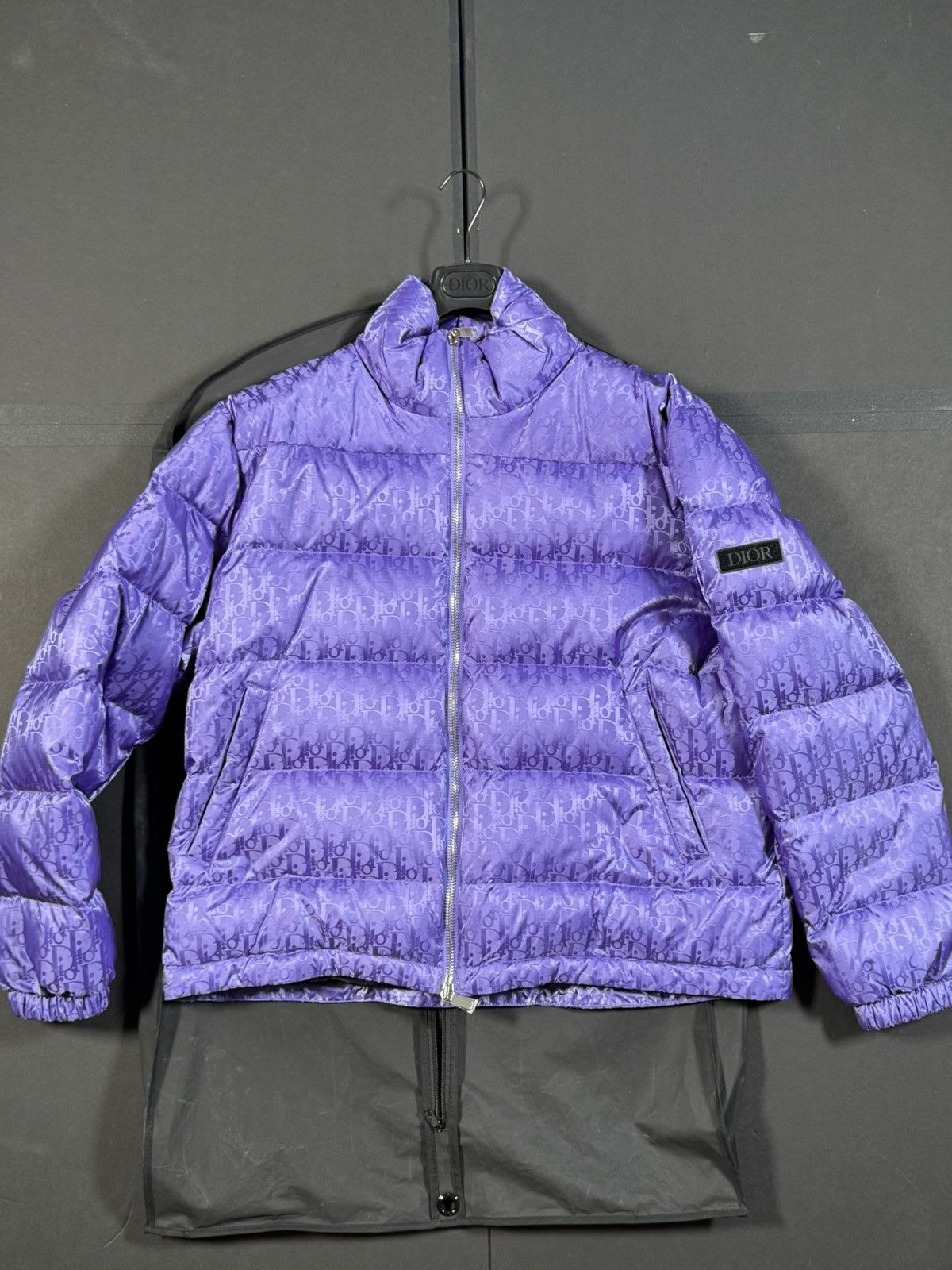 Dior ジャケット　パープル Dior Dior Oblique Puffer | Purple | RARE Size 58! | Grailed