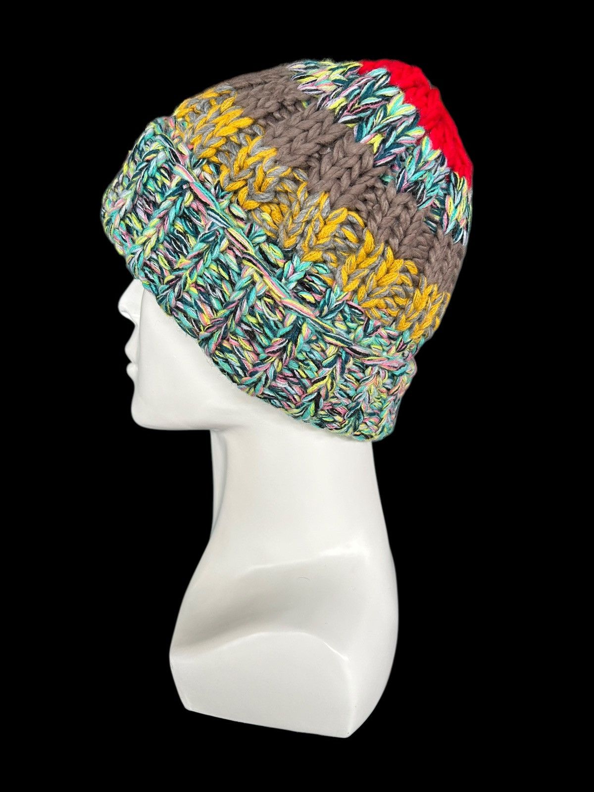 Japanese Brand × Kapital × Vintage Crochet Knitted Japanese Style Rare Beanie Hats ☠️☠️ Size ONE SIZE - 2 Thumbnail
