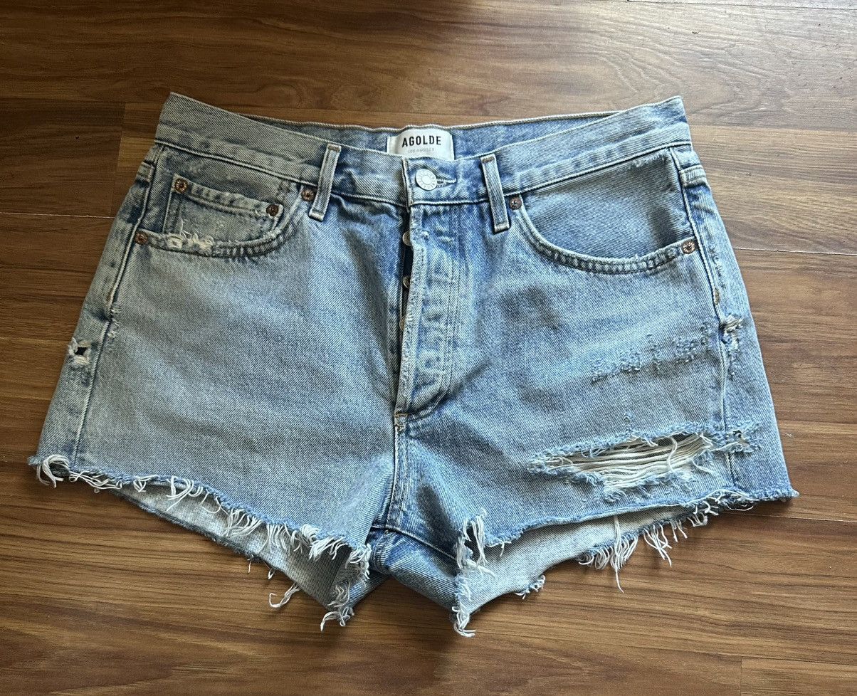 Agolde Agolde distressed shorts size 28 Size 28" / US 6 / IT 42 - 1 Thumbnail