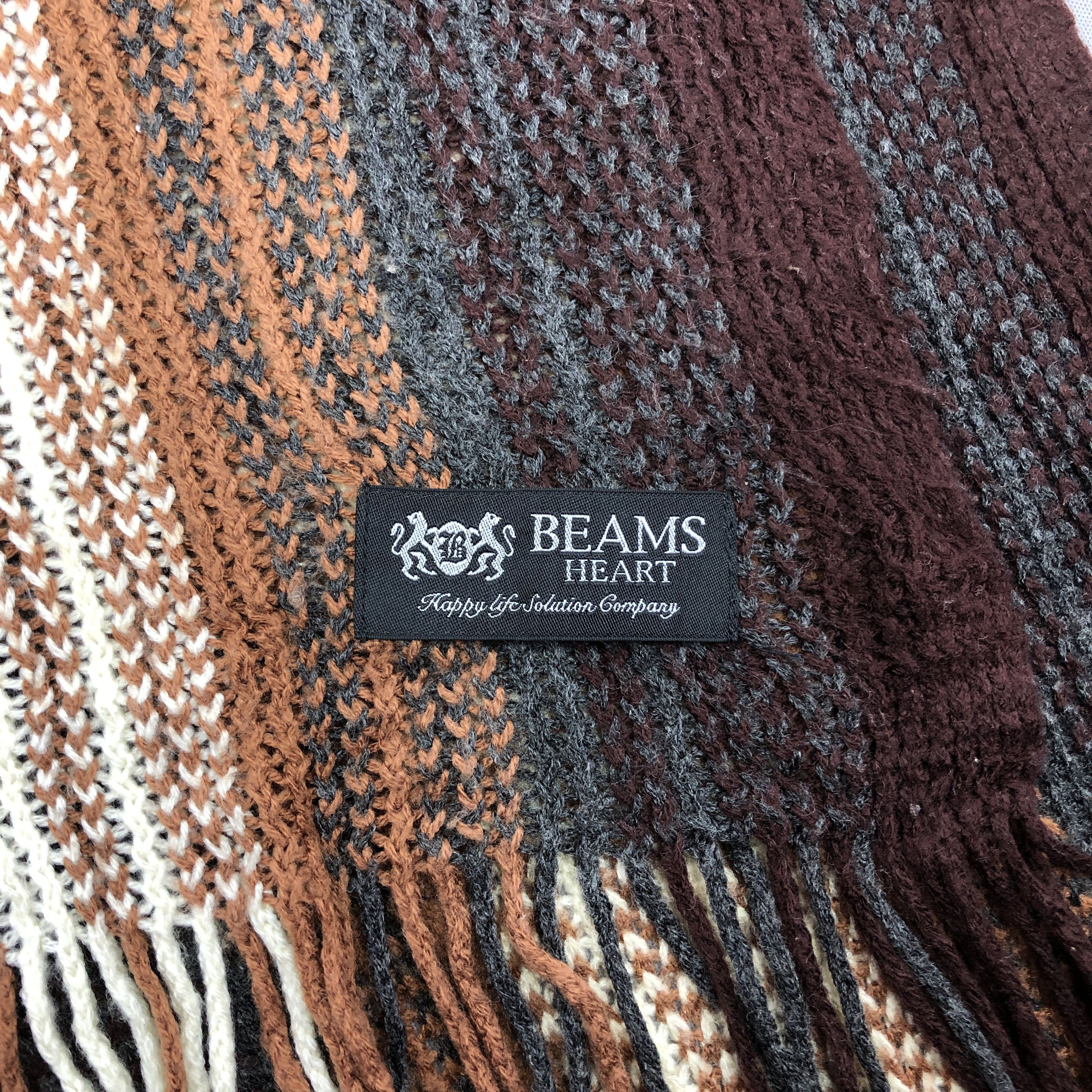 Beams Plus Vintage Beams Scarf Muffler Knit Wool Cashmere Scarves Size ONE SIZE - 4 Thumbnail