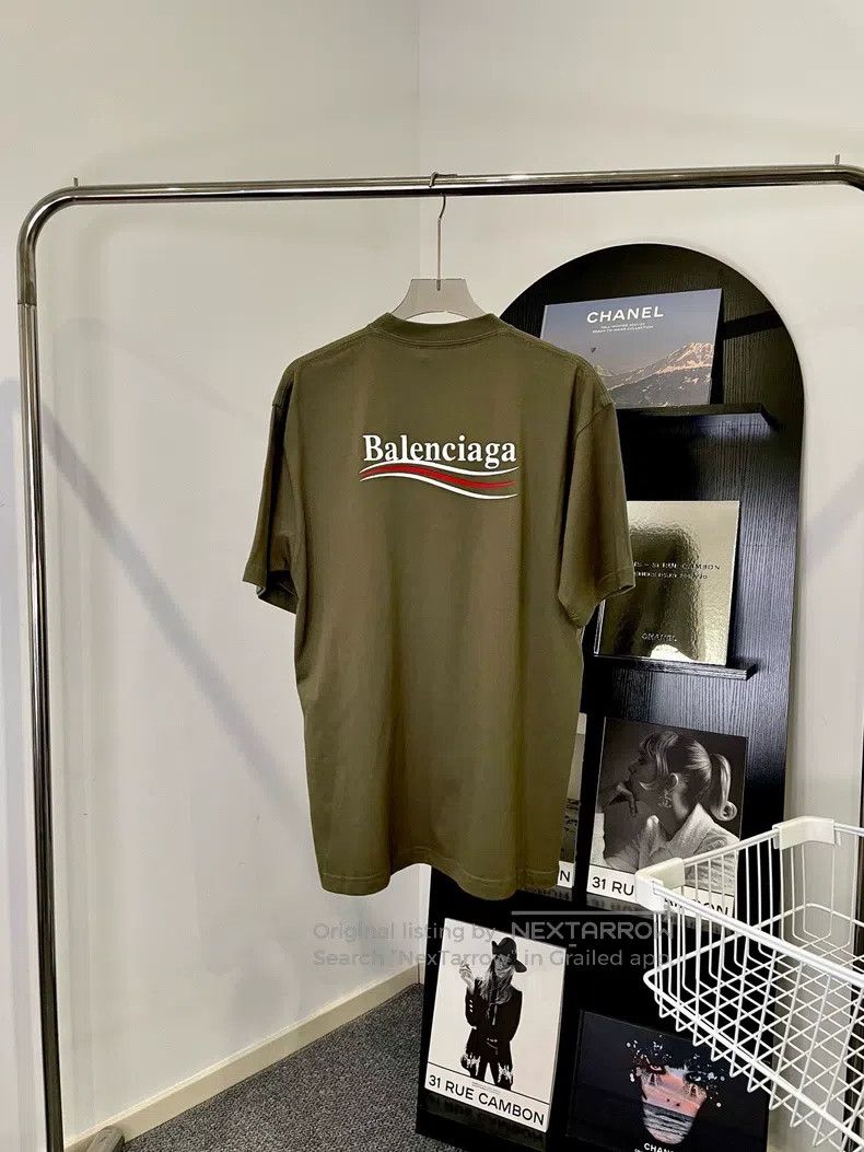 Balenciaga Balenciaga LOGO Letter Coke Embroidered Loose Round Neck C Size US XXS / EU 40 - 6 Thumbnail